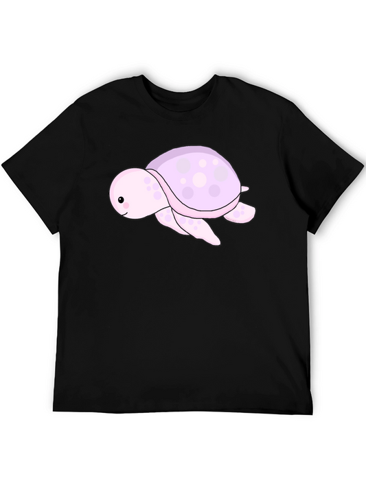Cute Turtle Graphic Tee - Black Unisex T-Shirt