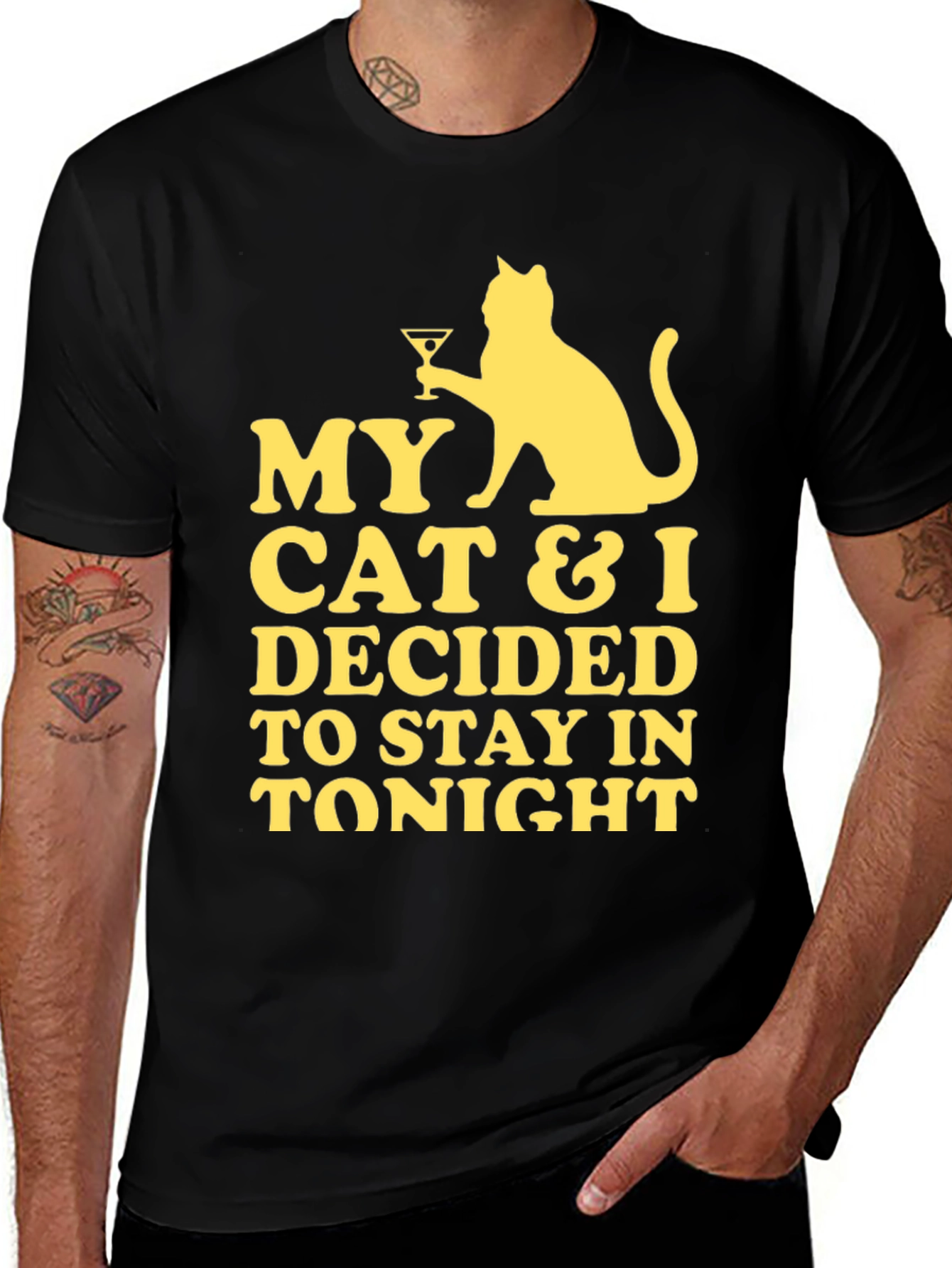 My Cat & I Stay In Tonight Graphic Tee