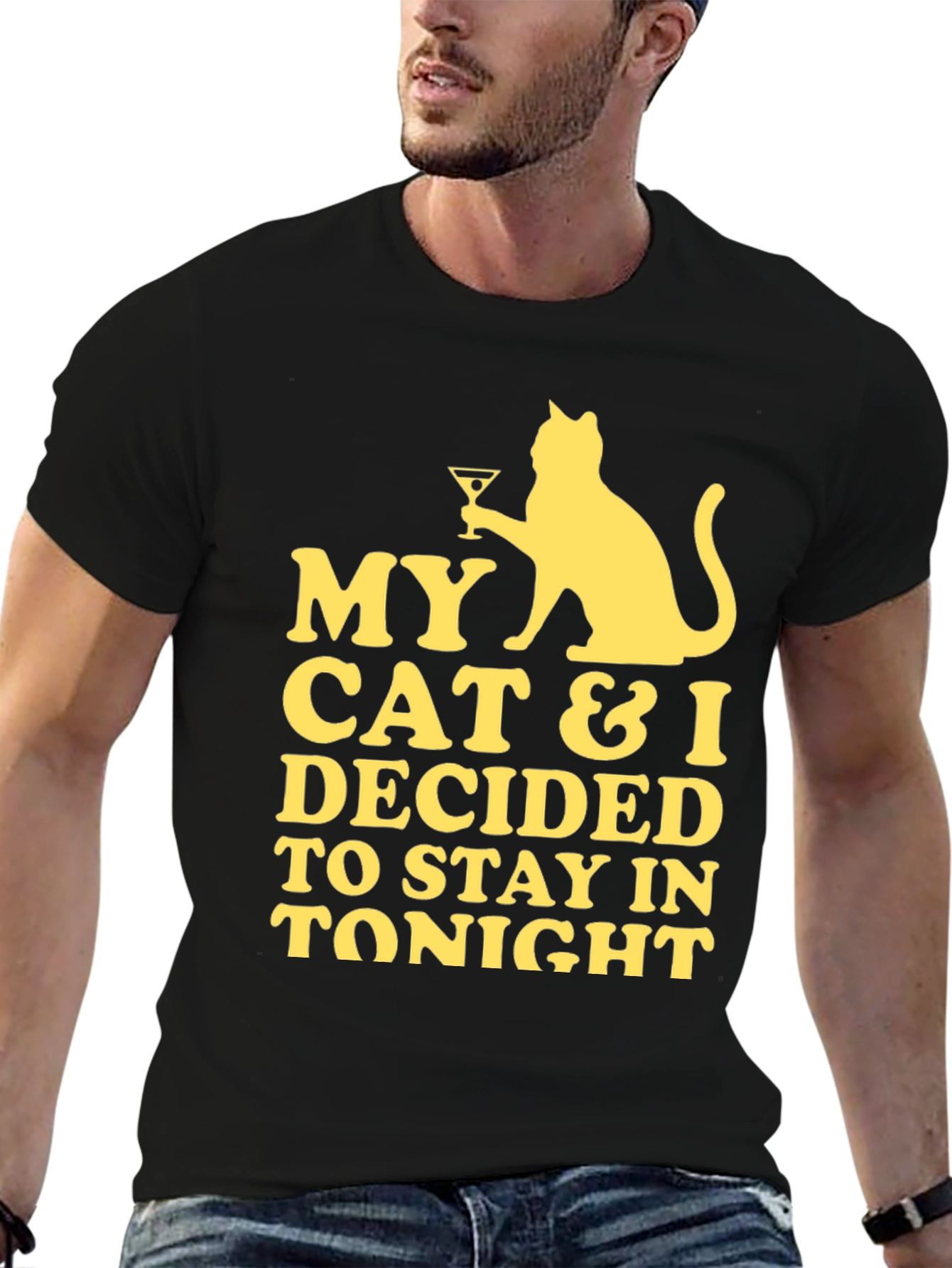 My Cat & I Stay In Tonight Graphic Tee
