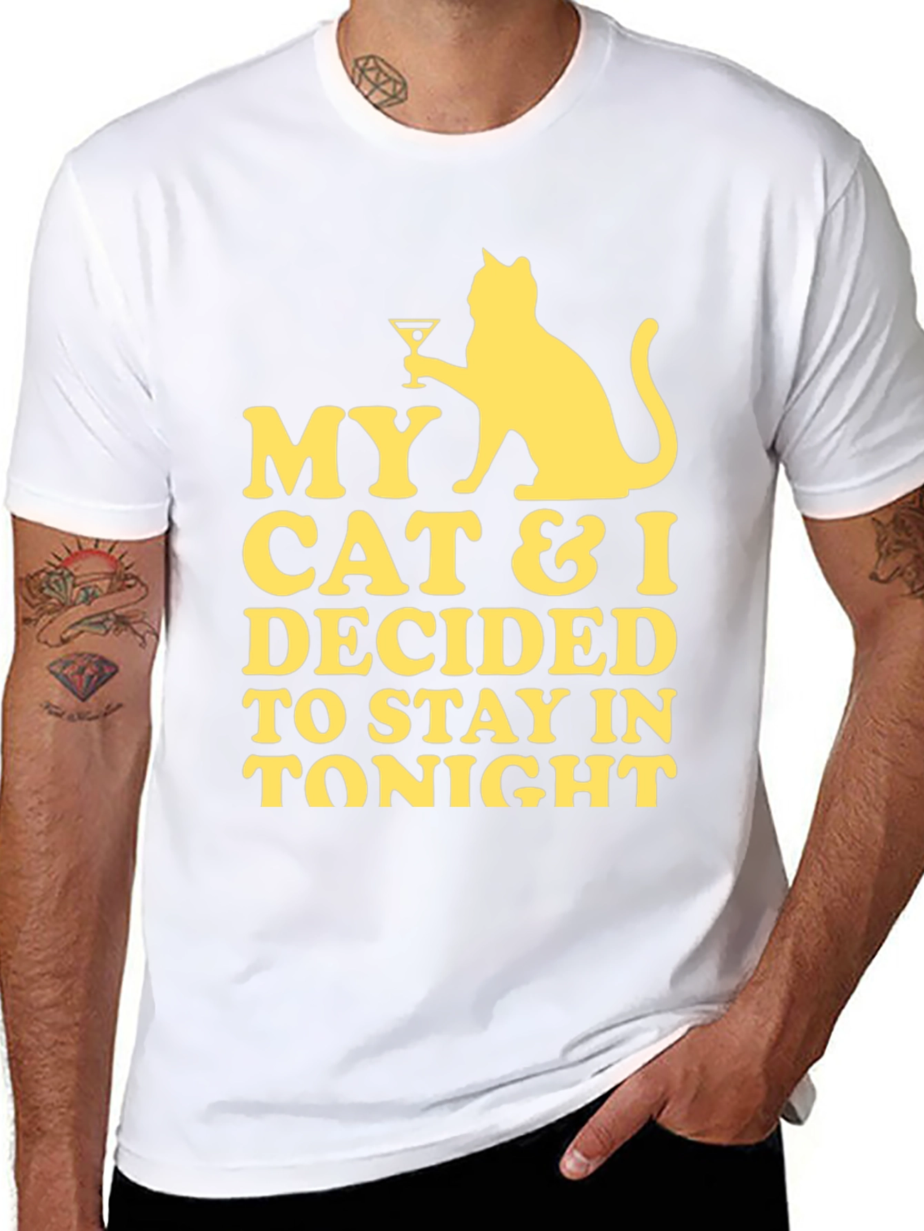 My Cat & I Stay In Tonight Graphic Tee