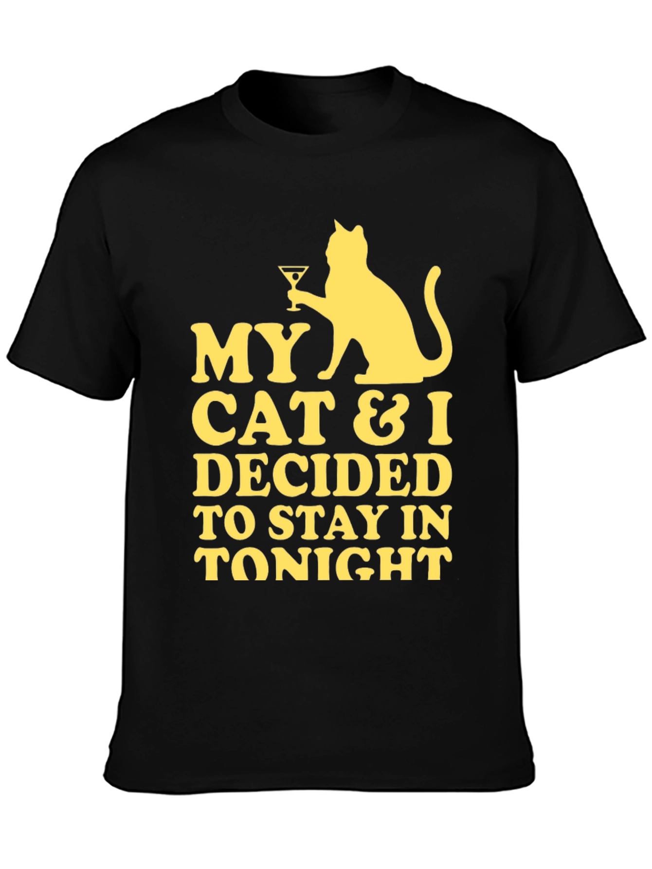 My Cat & I Stay In Tonight Graphic Tee