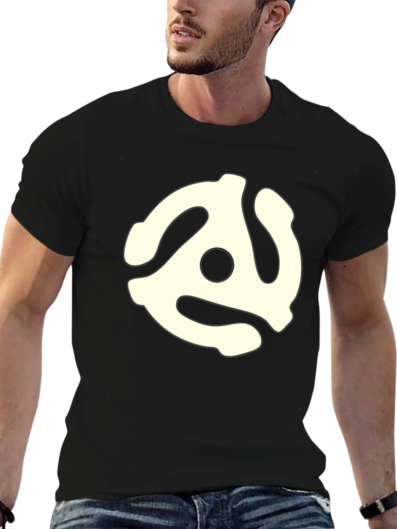 Retro 45 RPM Record Adapter T-Shirt