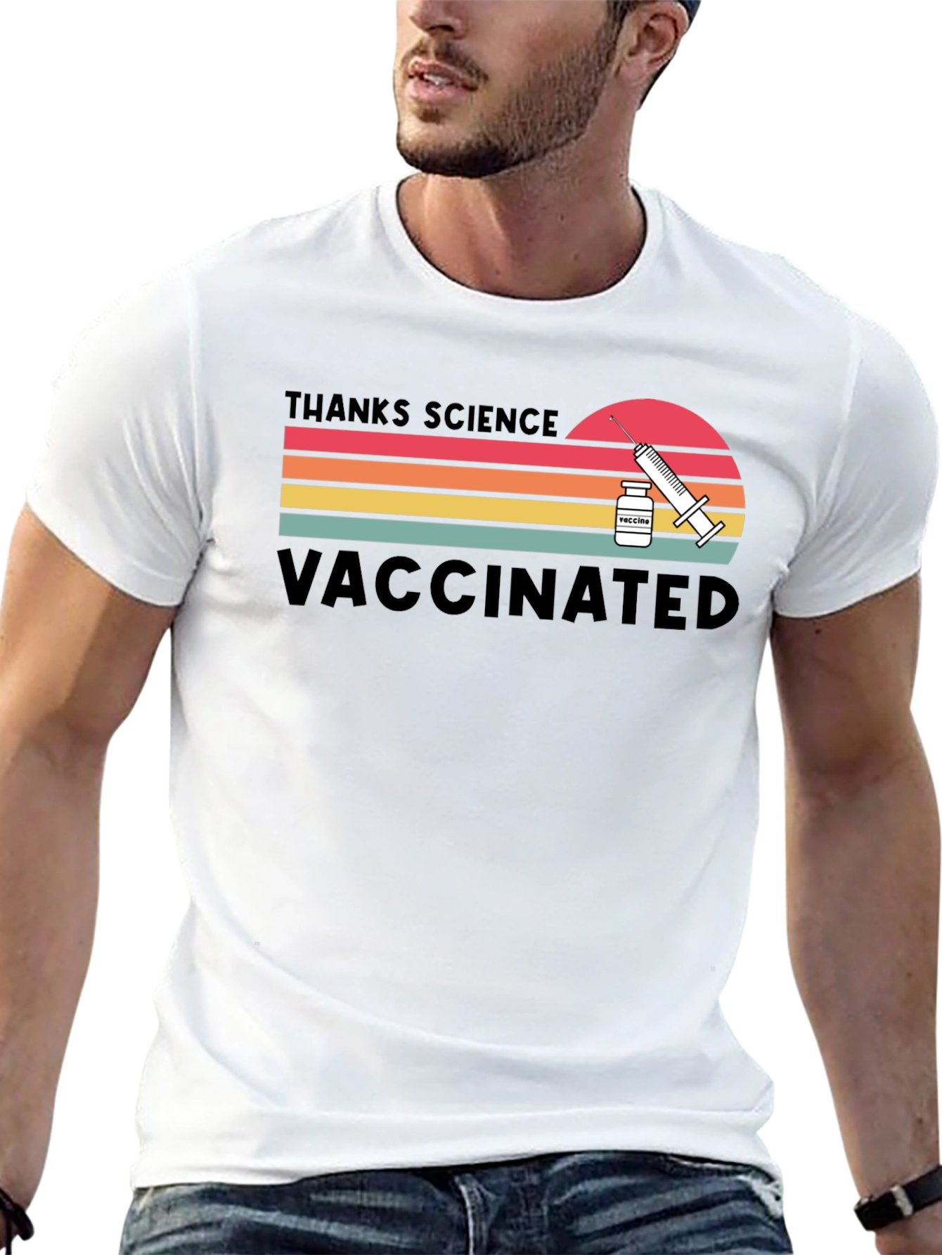 Thanks Science Vaccinated Retro T-Shirt