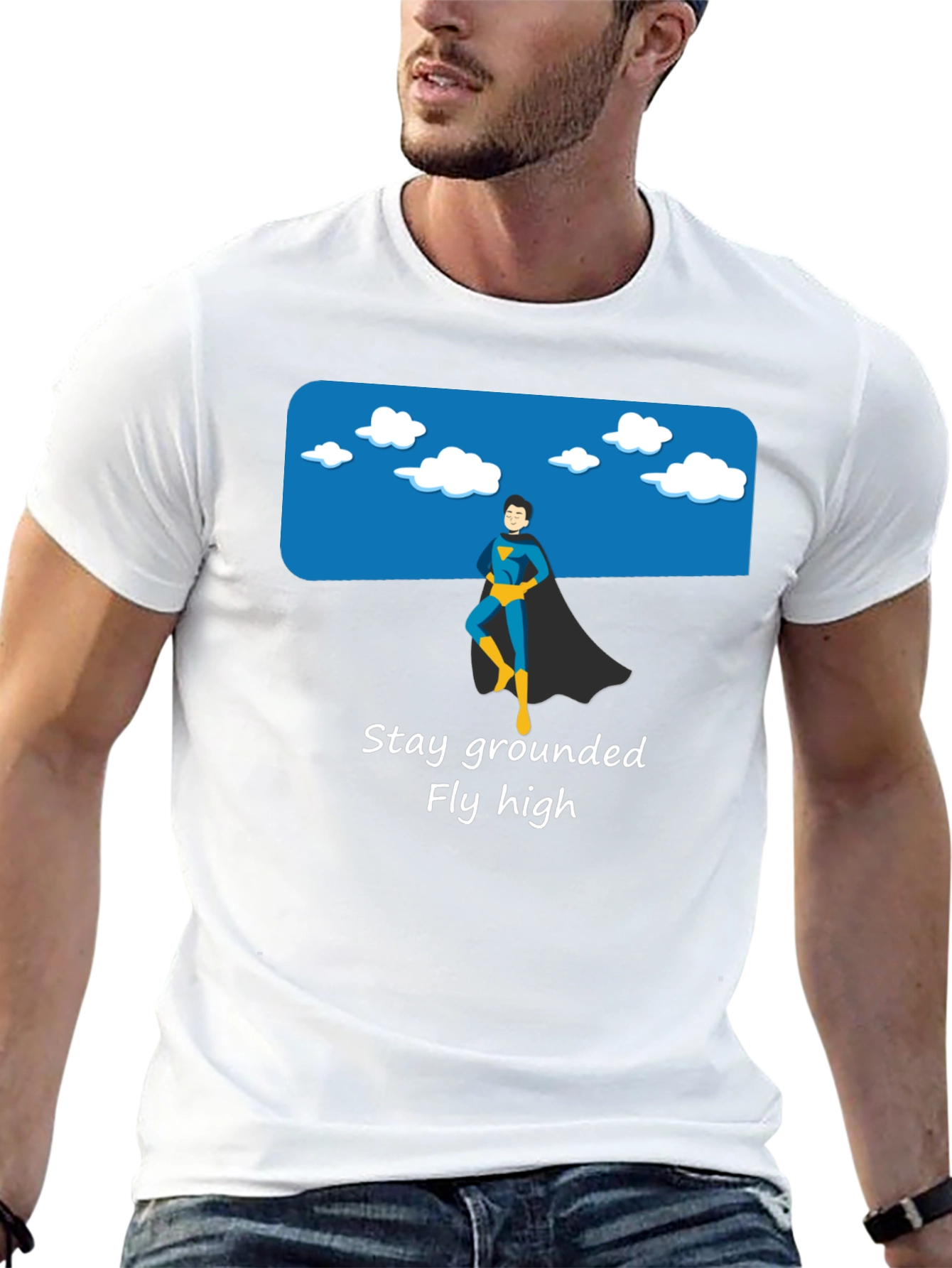 Stay Grounded Graphic Tee - Superhero Style