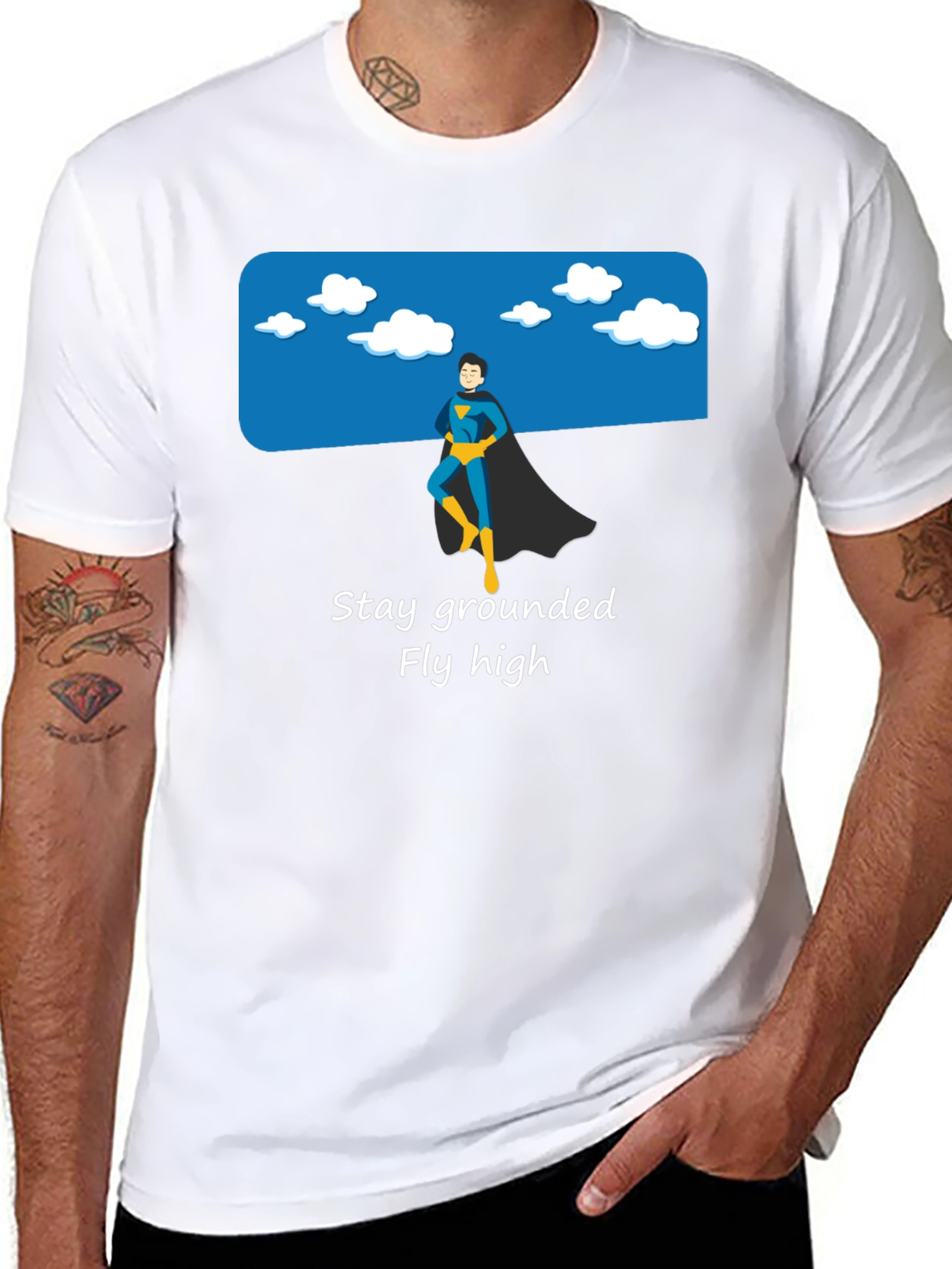 Stay Grounded Graphic Tee - Superhero Style