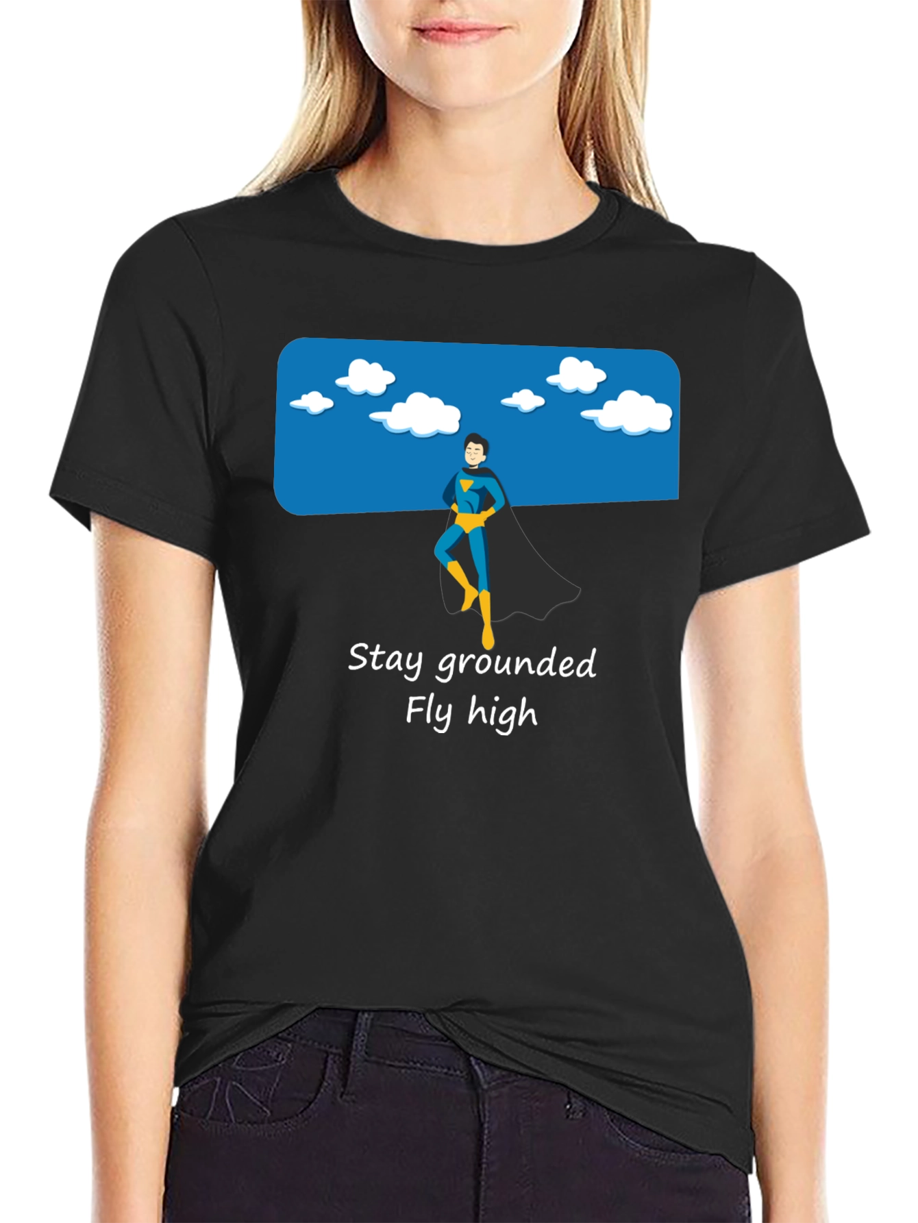 Stay Grounded Graphic Tee - Superhero Style