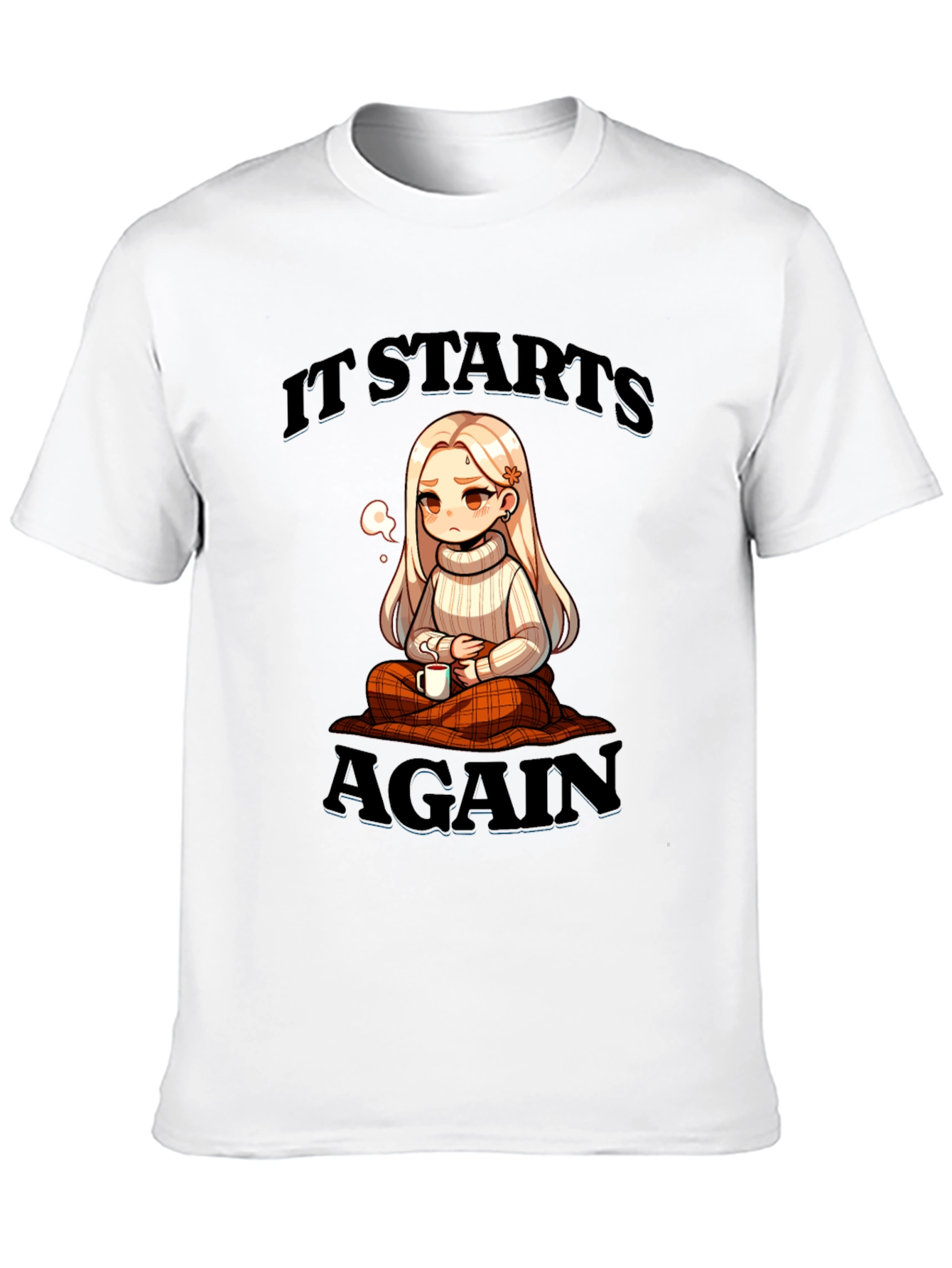 It Starts Again Anime Style Graphic Tee