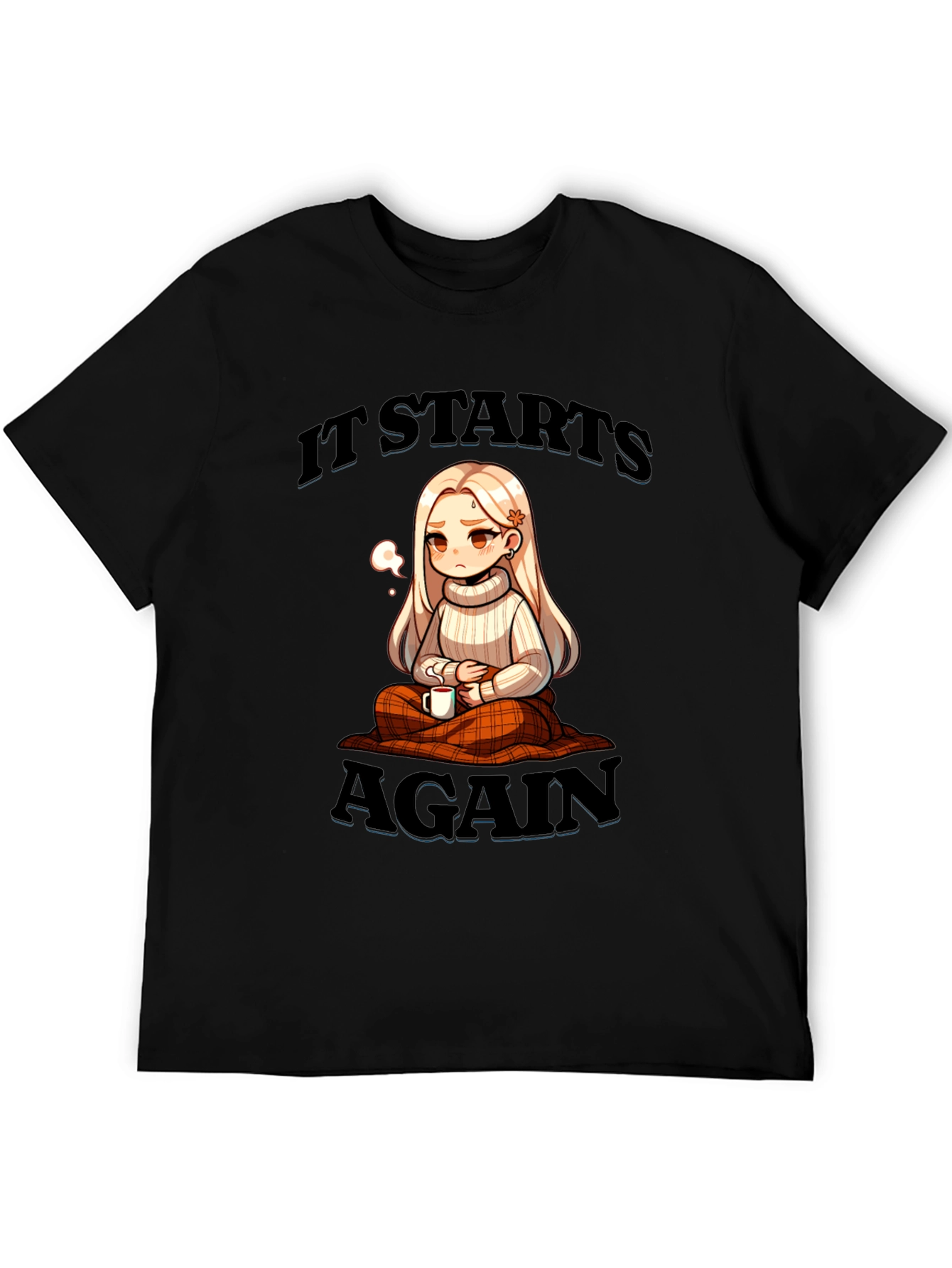 It Starts Again Anime Style Graphic Tee