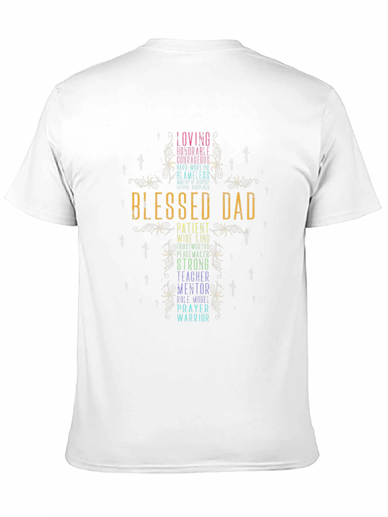 Blessed Dad Cross Graphic Tee - Fathers Day Gift