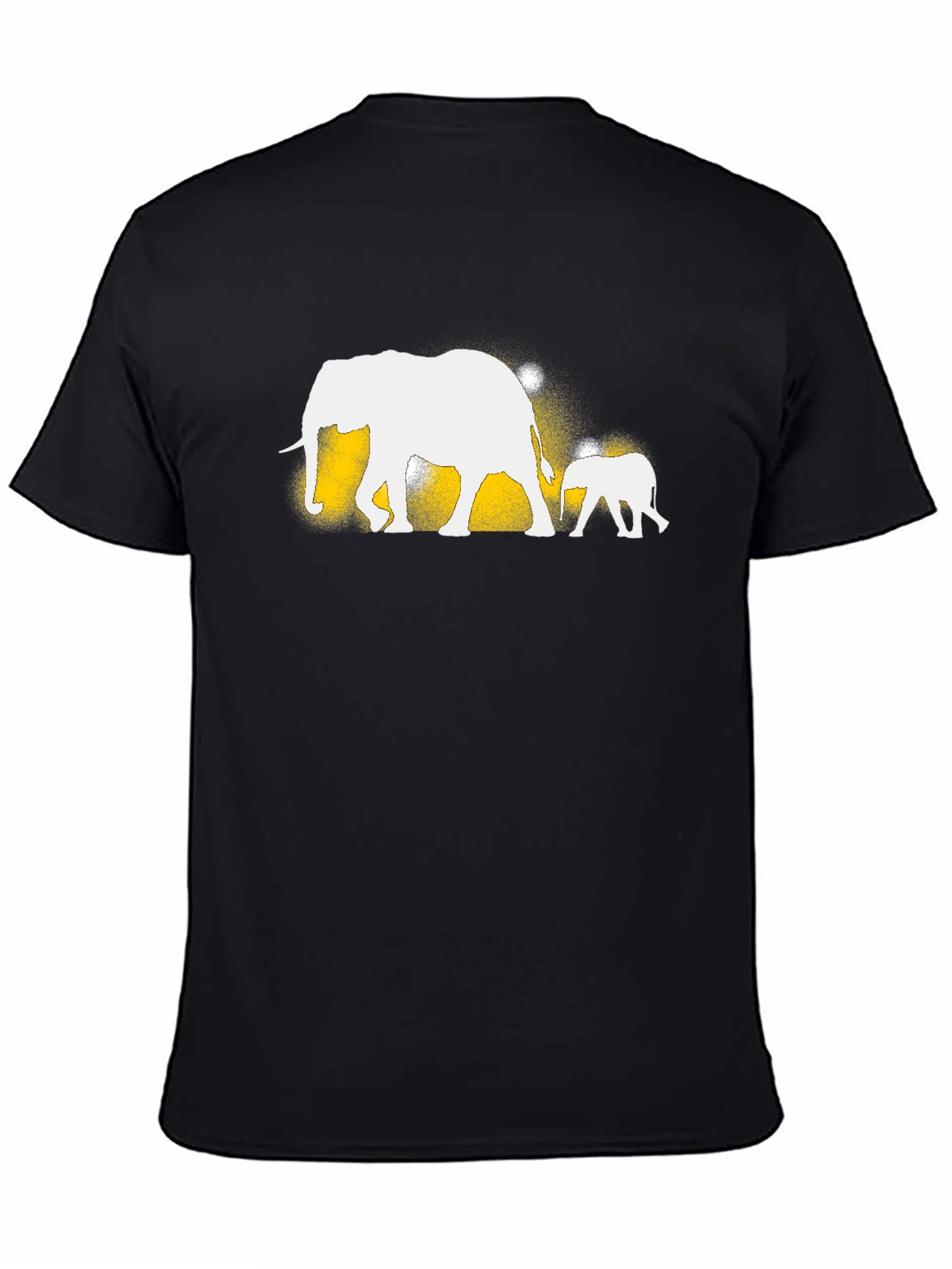 Elephant Family Black T-Shirt