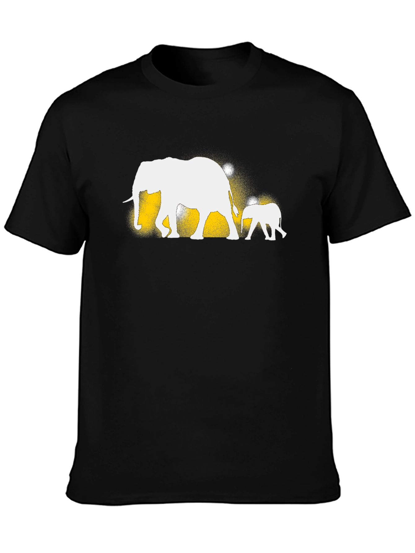 Elephant Family Black T-Shirt