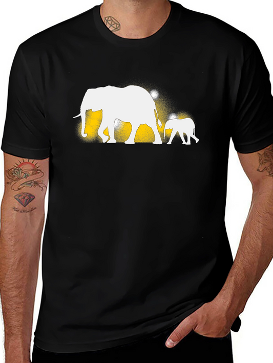 Elephant Family Black T-Shirt