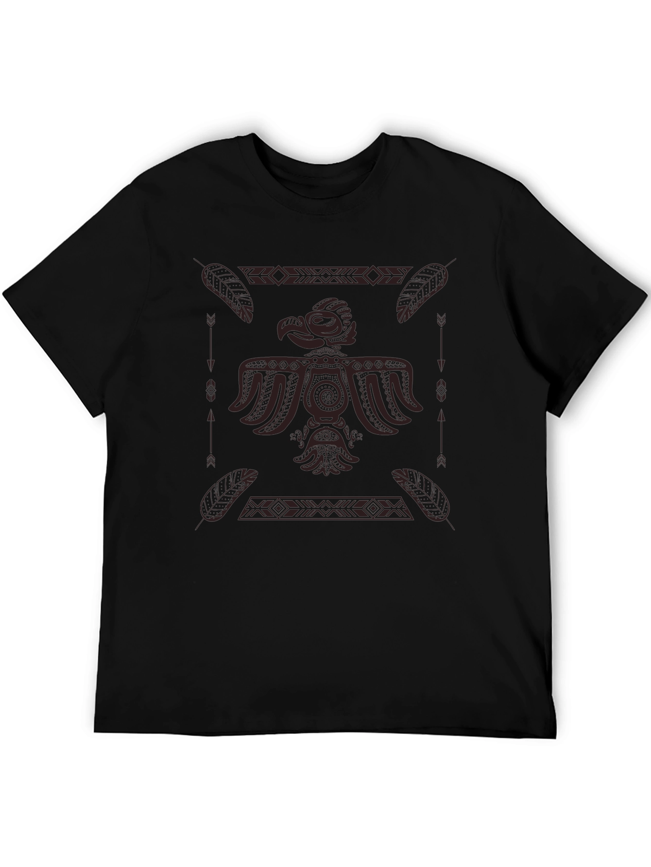 Tribal Eagle Graphic Tee - Black