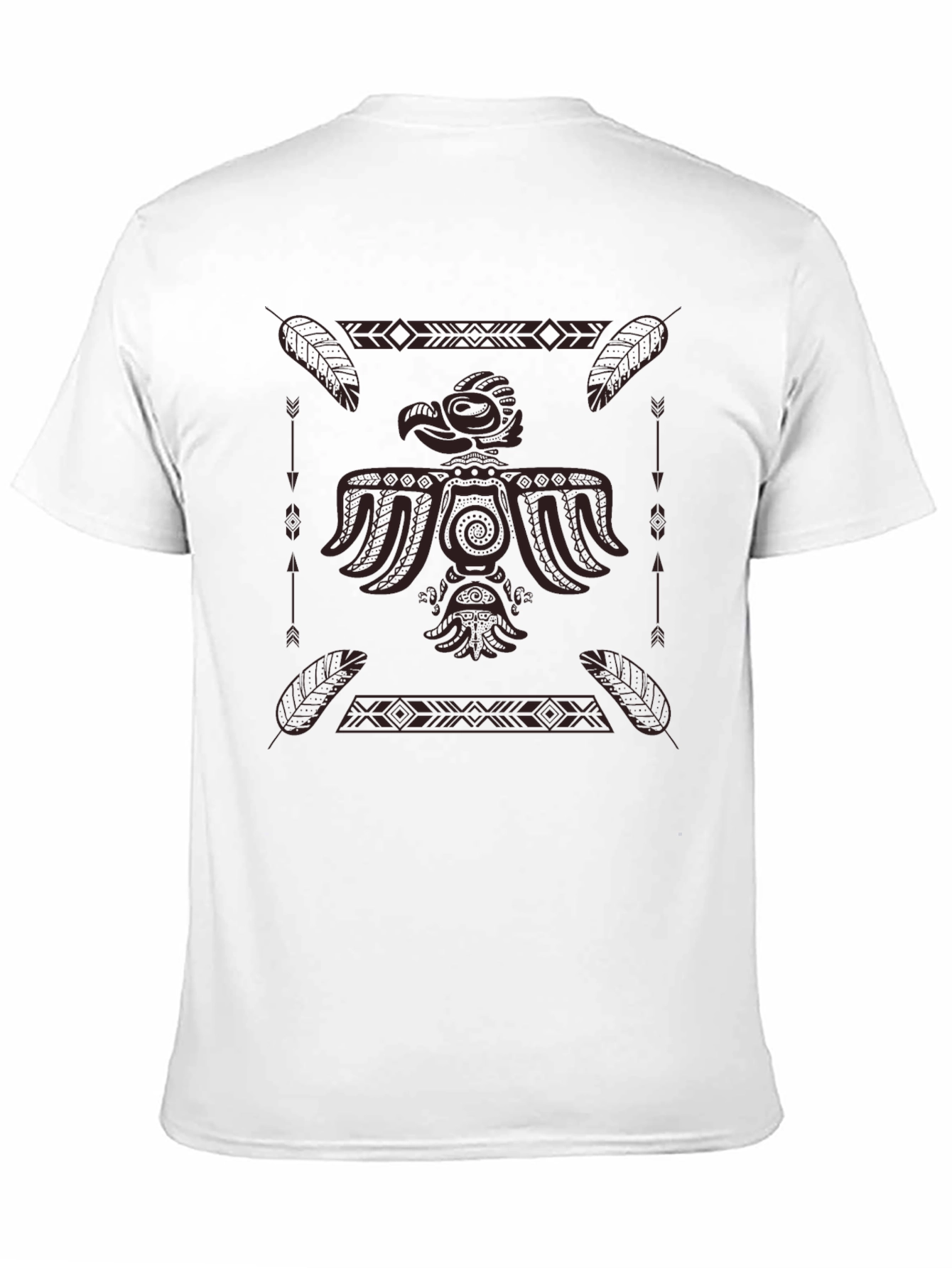 Tribal Eagle Graphic Tee - Black