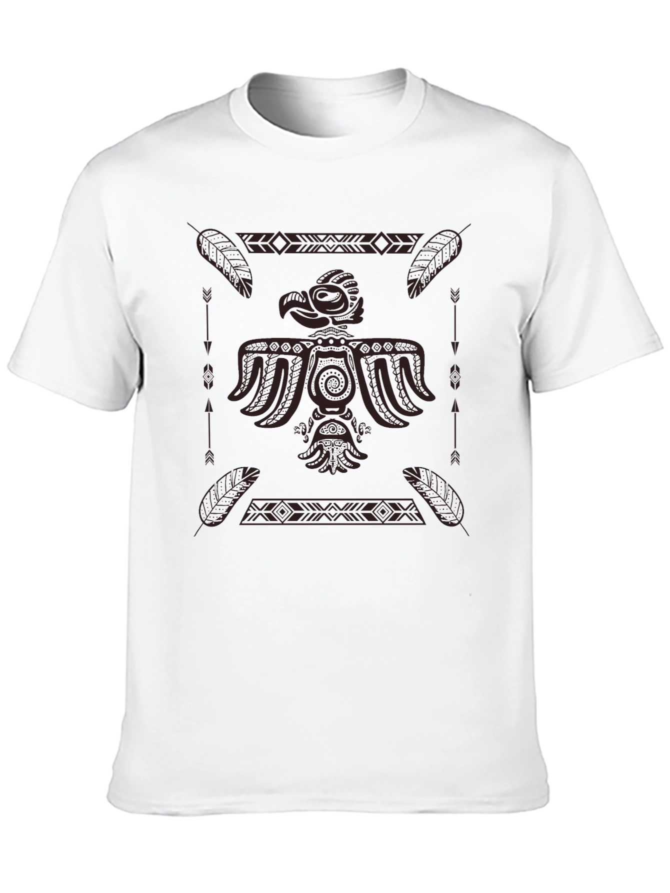 Tribal Eagle Graphic Tee - Black