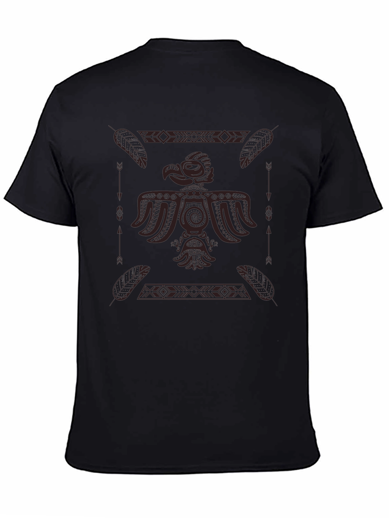 Tribal Eagle Graphic Tee - Black