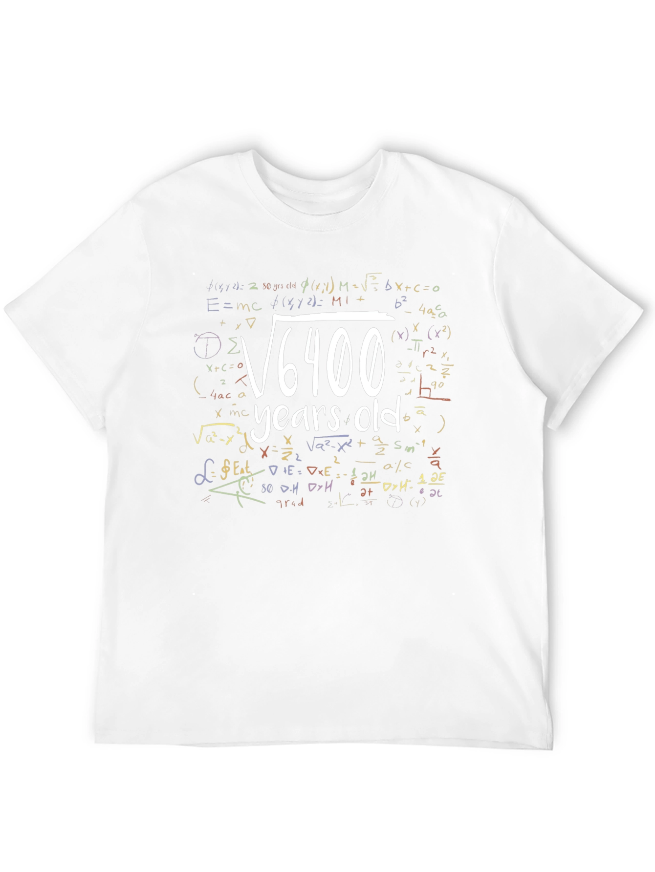 Funny Math 80th Birthday T-Shirt: Root of 6400 Years
