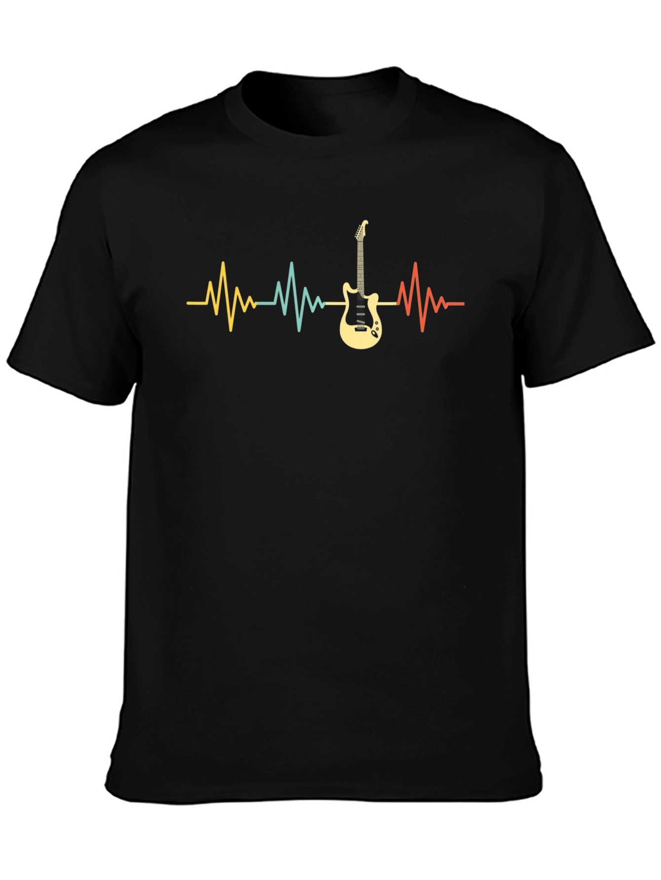 Guitar Heartbeat Graphic T-Shirt