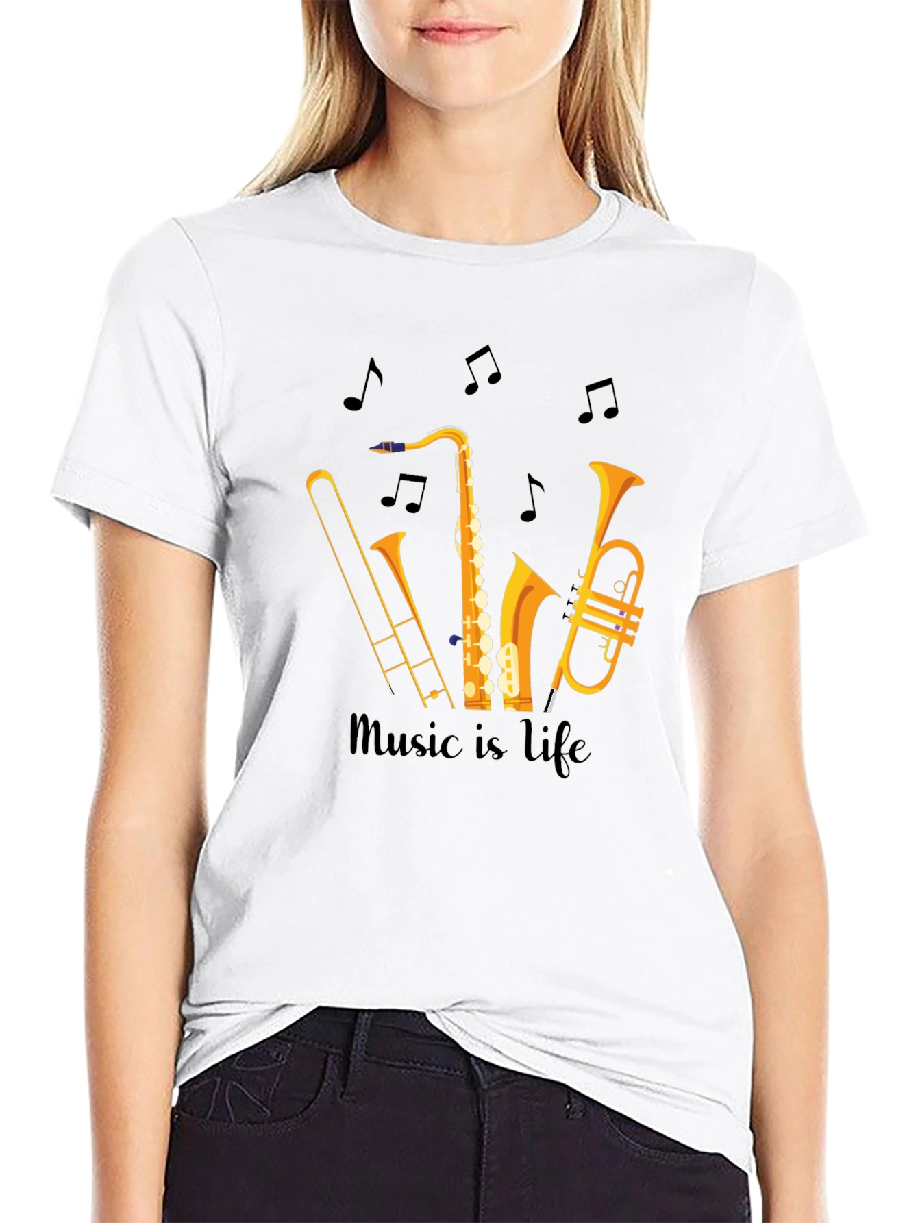 Music is Life Graphic Tee - Black Unisex T-Shirt