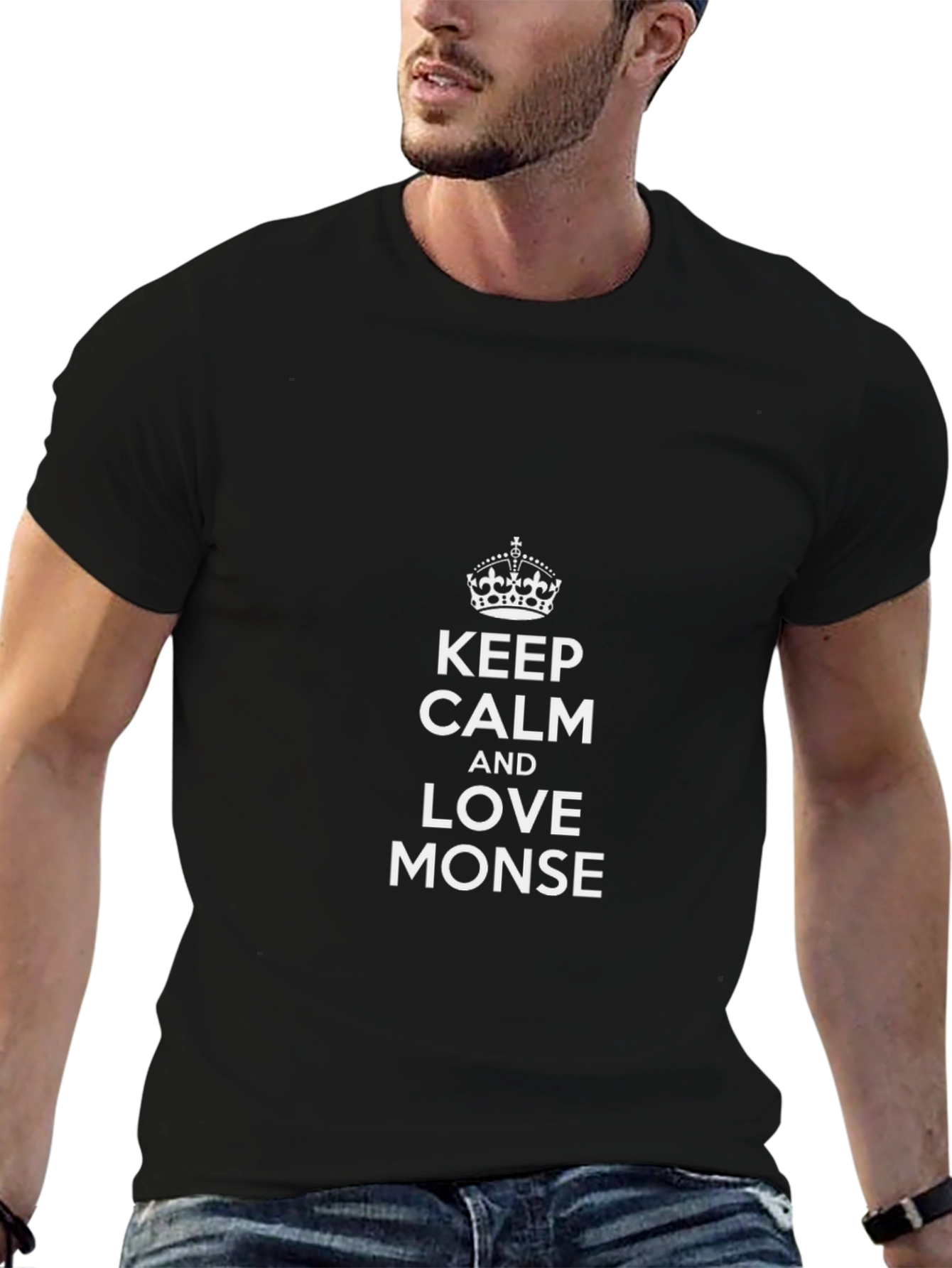 Keep Calm and Love Monse Black T-Shirt