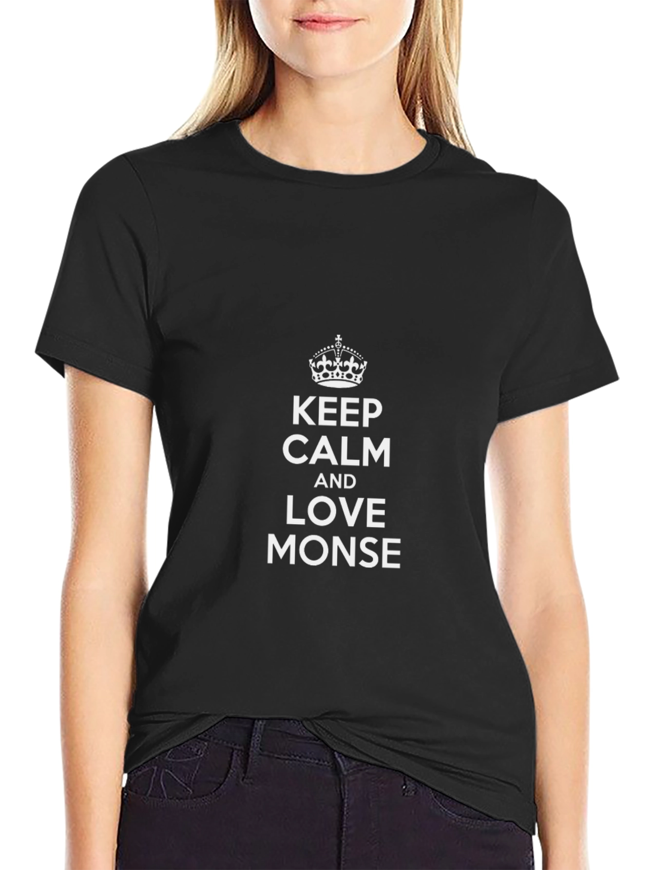 Keep Calm and Love Monse Black T-Shirt
