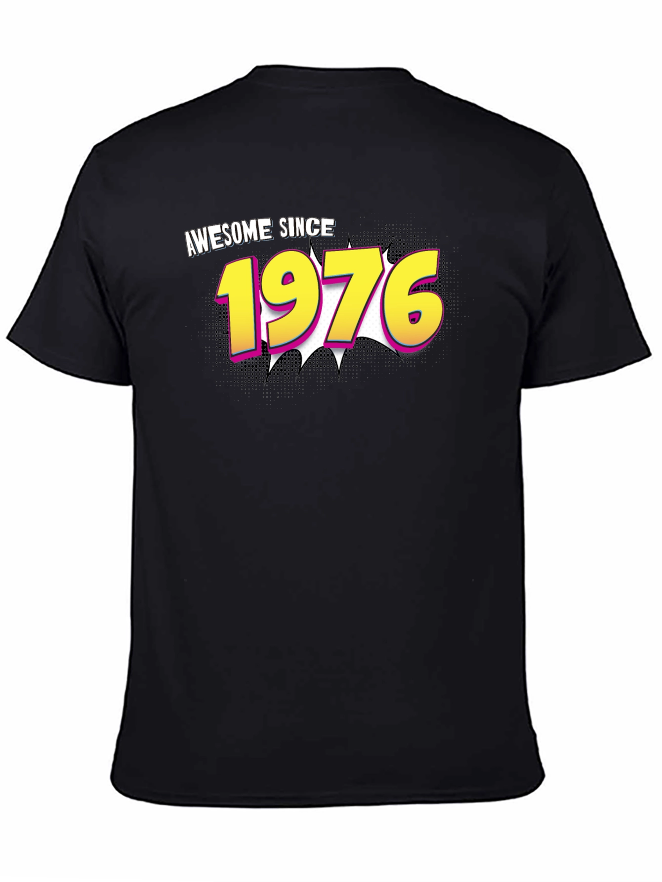 Awesome Since 1976 Black Graphic Tee