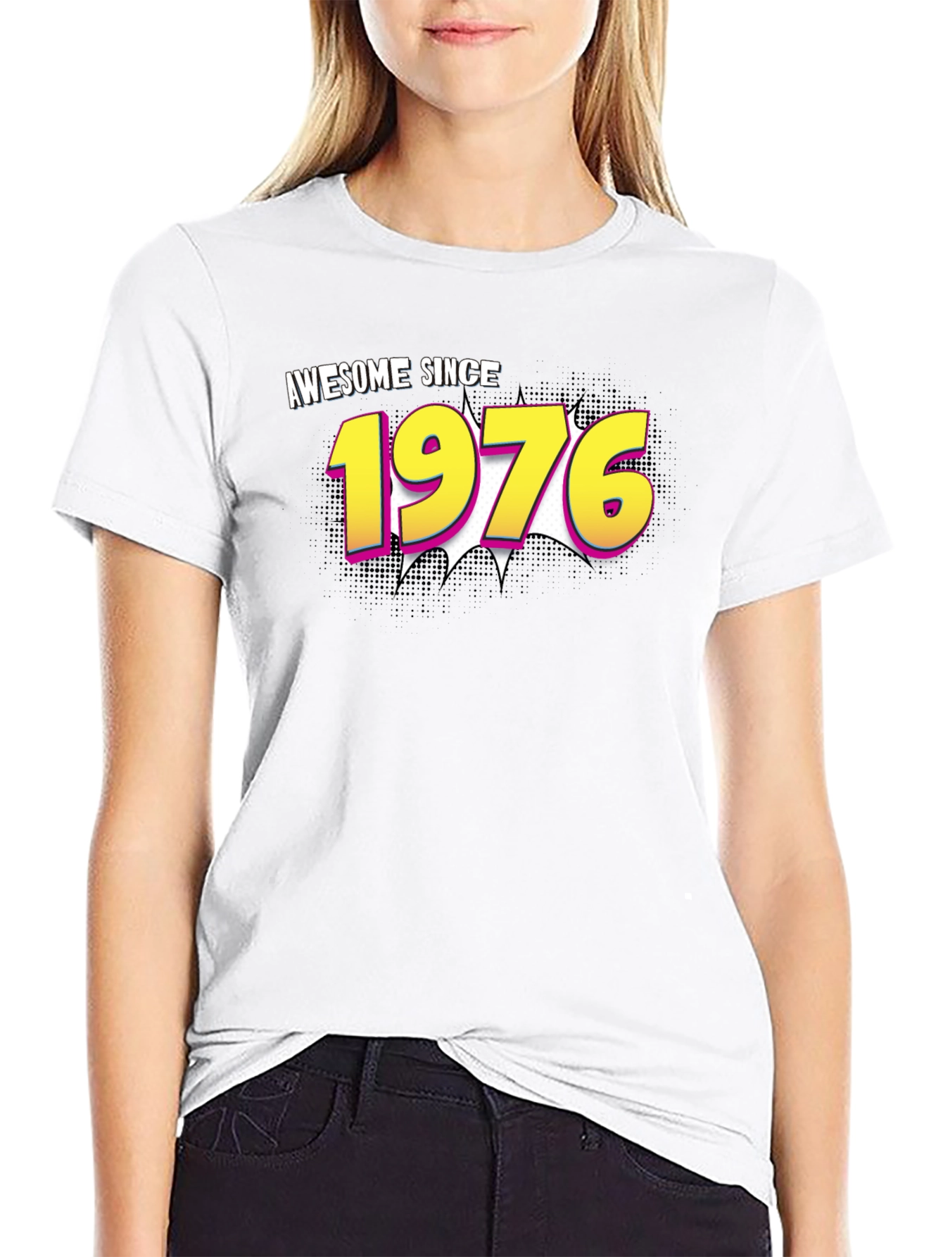 Awesome Since 1976 Black Graphic Tee
