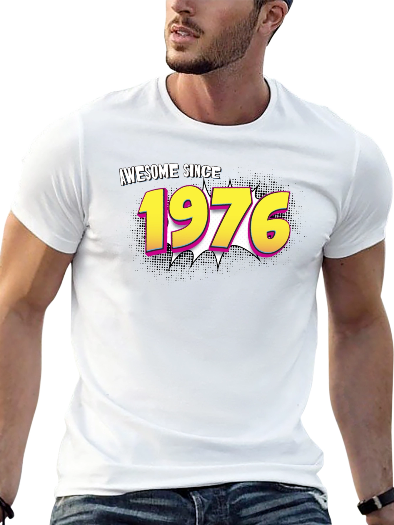 Awesome Since 1976 Black Graphic Tee