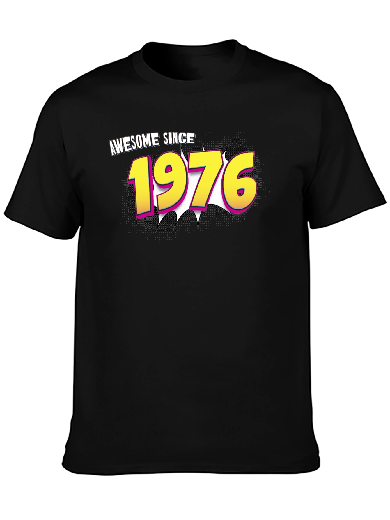 Awesome Since 1976 Black Graphic Tee