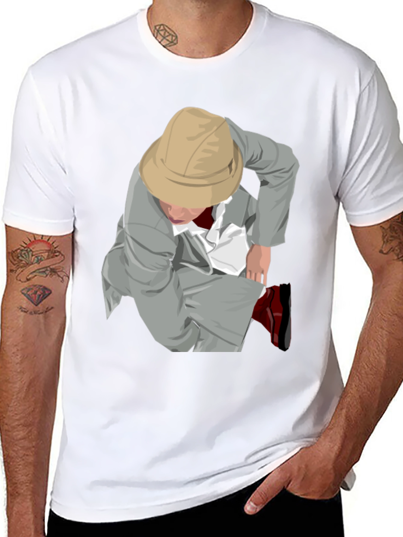 Illustrated Adventurer Graphic Tee - Black