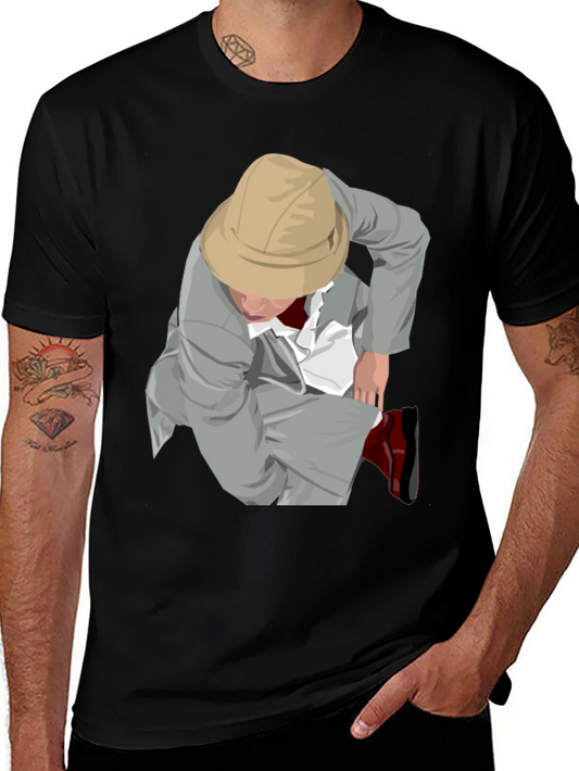 Illustrated Adventurer Graphic Tee - Black
