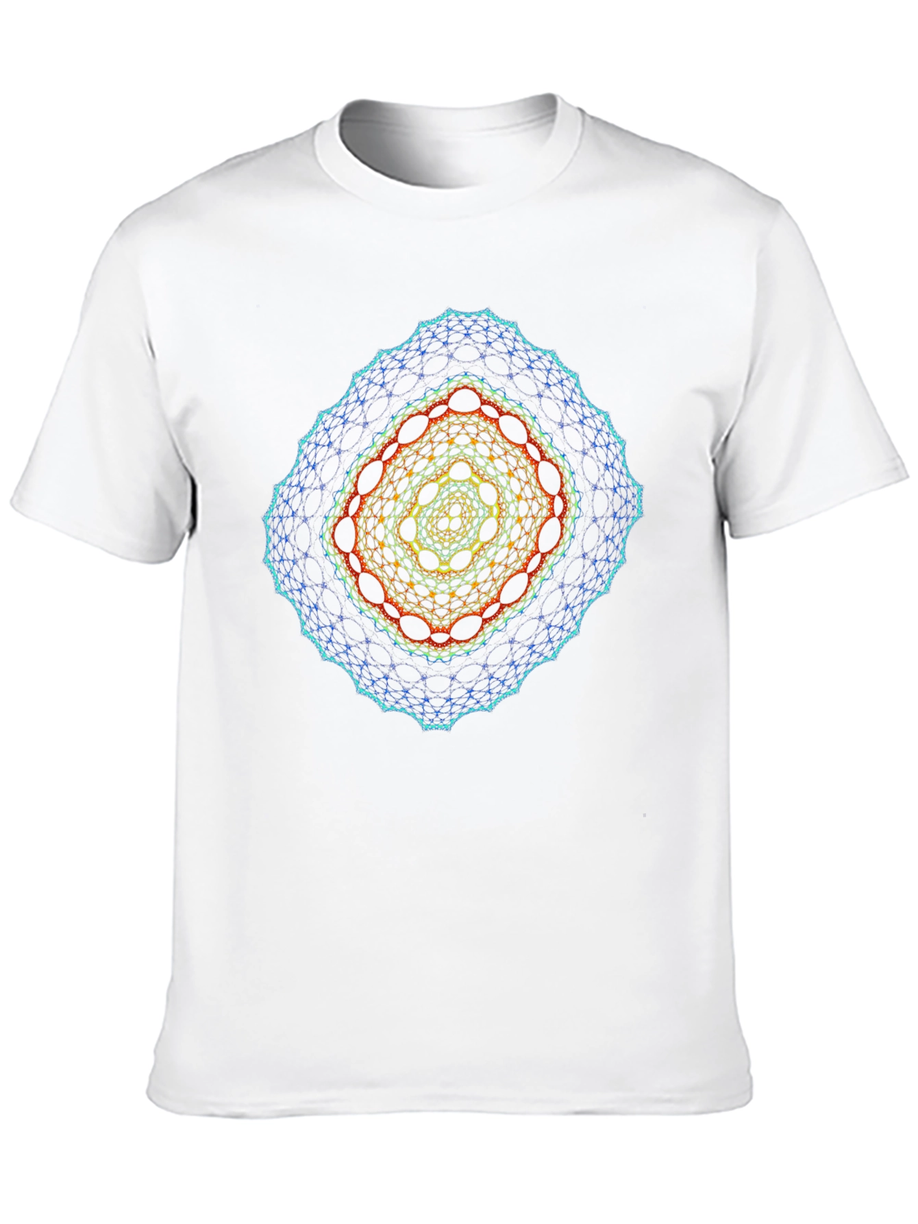 Fractal Geometry Graphic Black T-Shirt