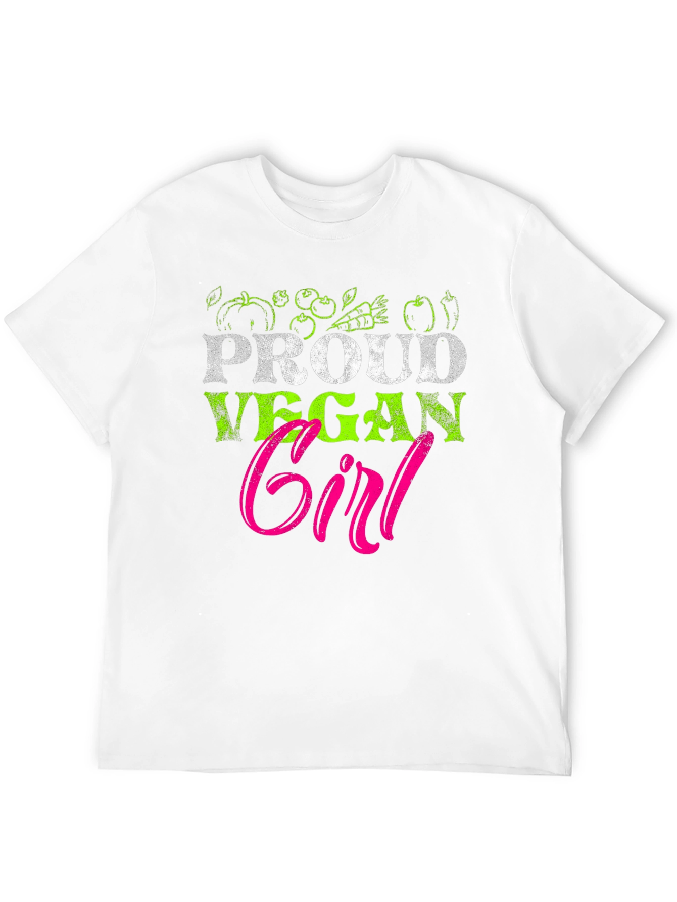 Proud Vegan Girl T-Shirt - Cute Vegetarian Tee