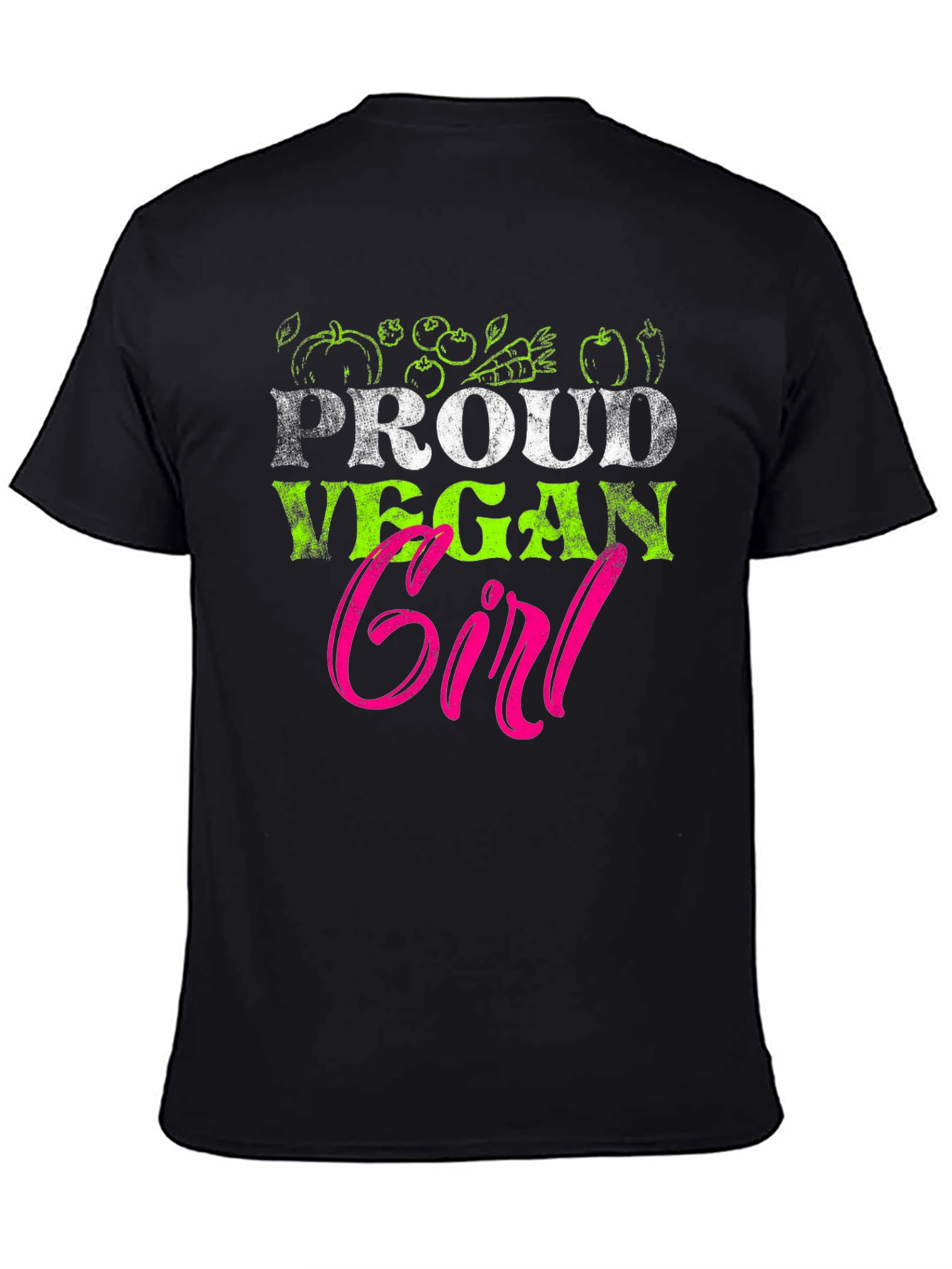 Proud Vegan Girl T-Shirt - Cute Vegetarian Tee