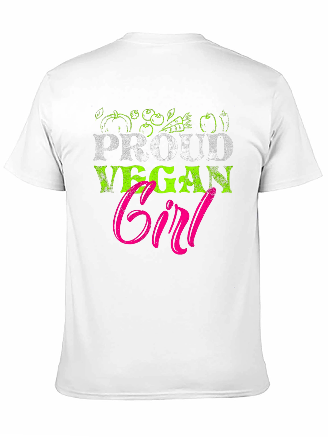 Proud Vegan Girl T-Shirt - Cute Vegetarian Tee