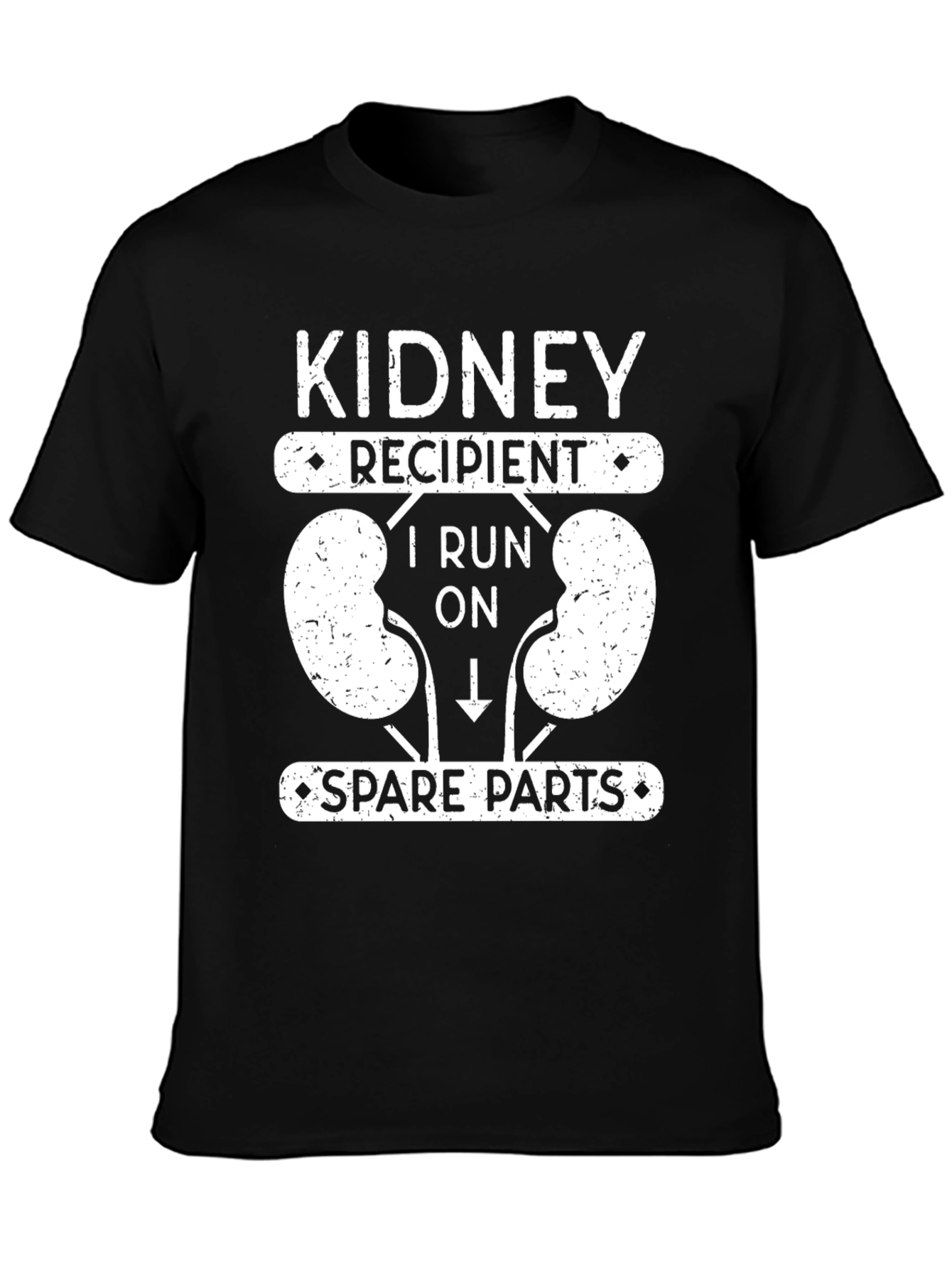 Kidney Recipient T-Shirt - Spare Parts Transplant Tee