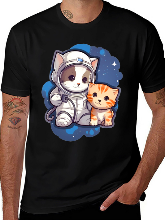 Astronaut Cat T-Shirt Cute Space Kitten Tee