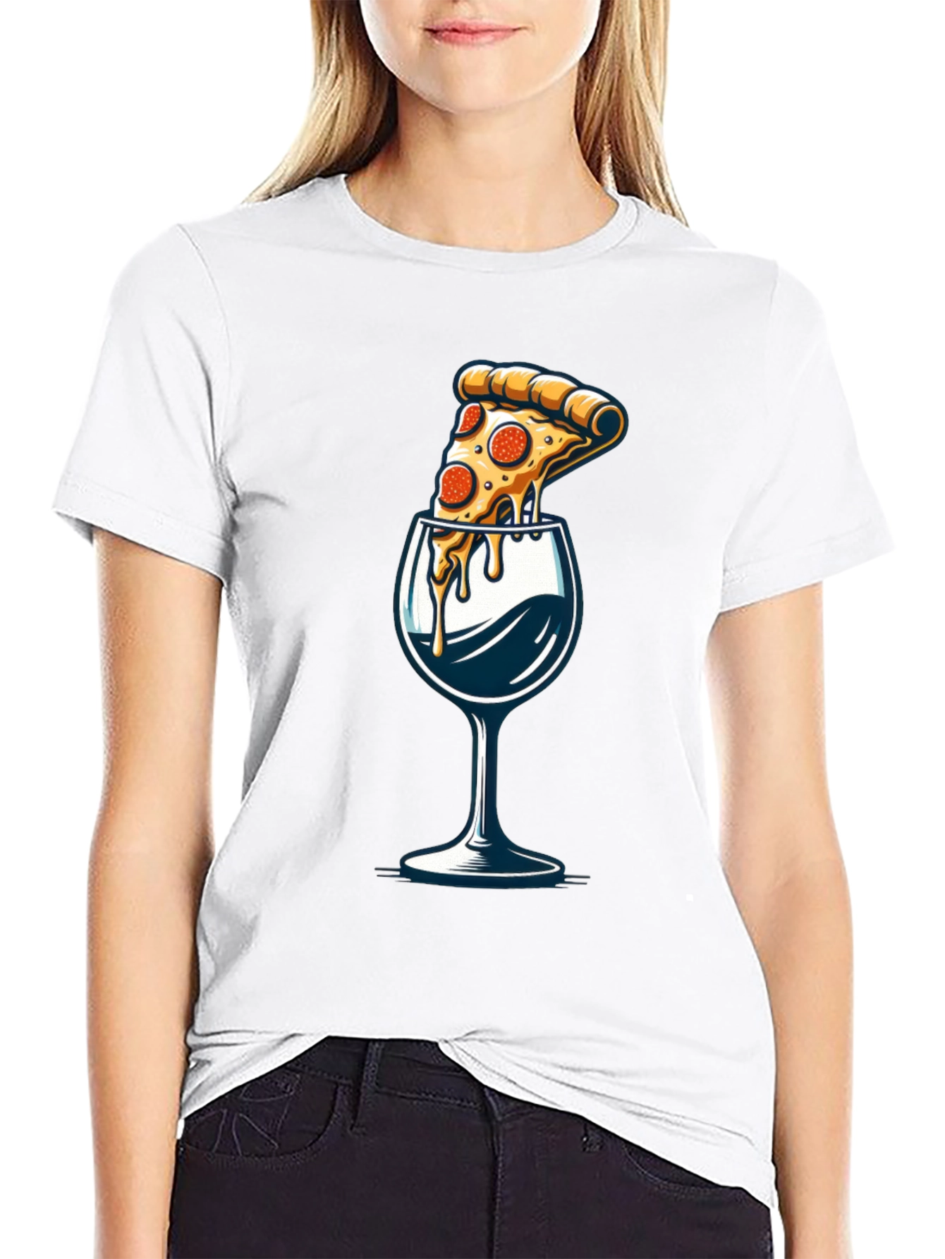 Pizza & Wine T-Shirt - Foodie Fashion