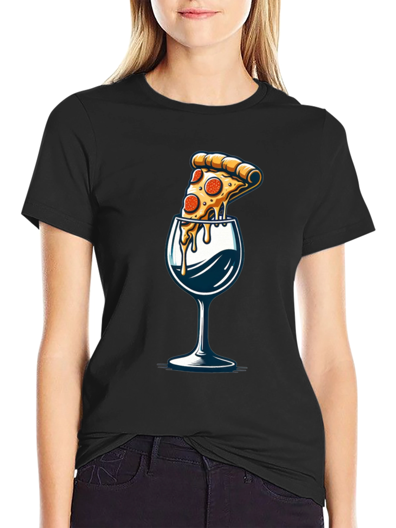 Pizza & Wine T-Shirt - Foodie Fashion