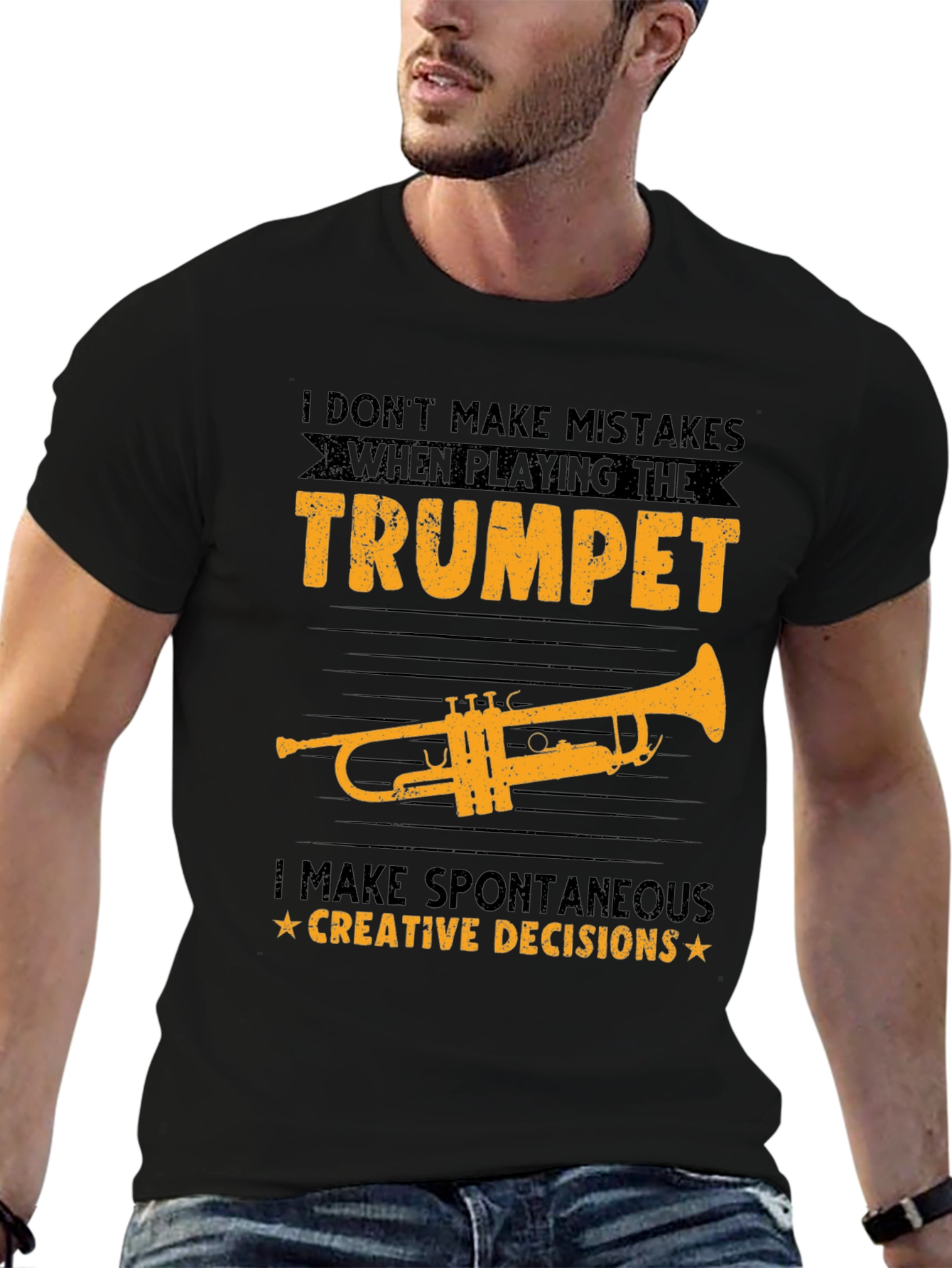 Trumpet Player T-Shirt - Spontaneous Creative Decisions Tee