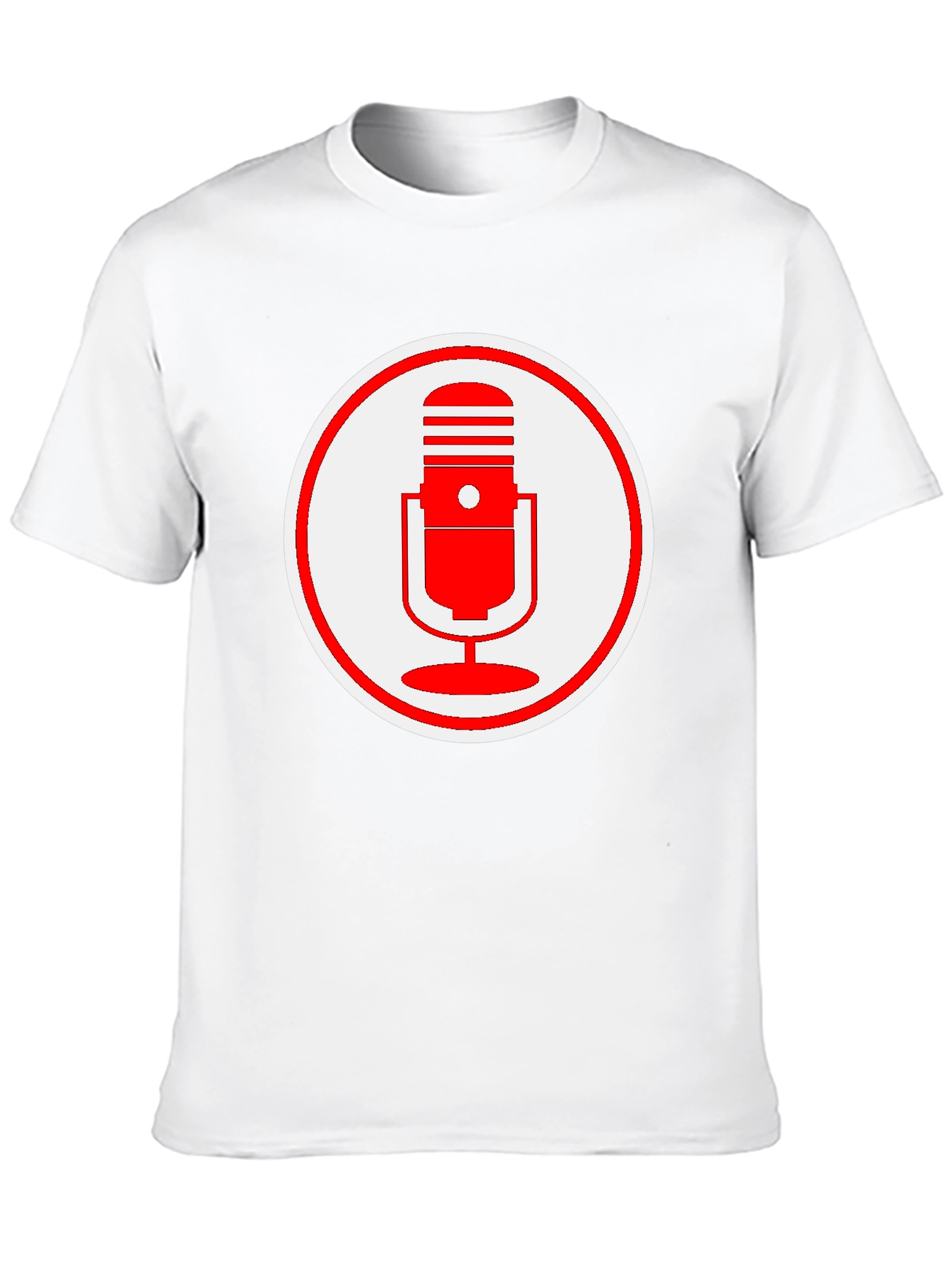 Retro Red Microphone Graphic T-Shirt