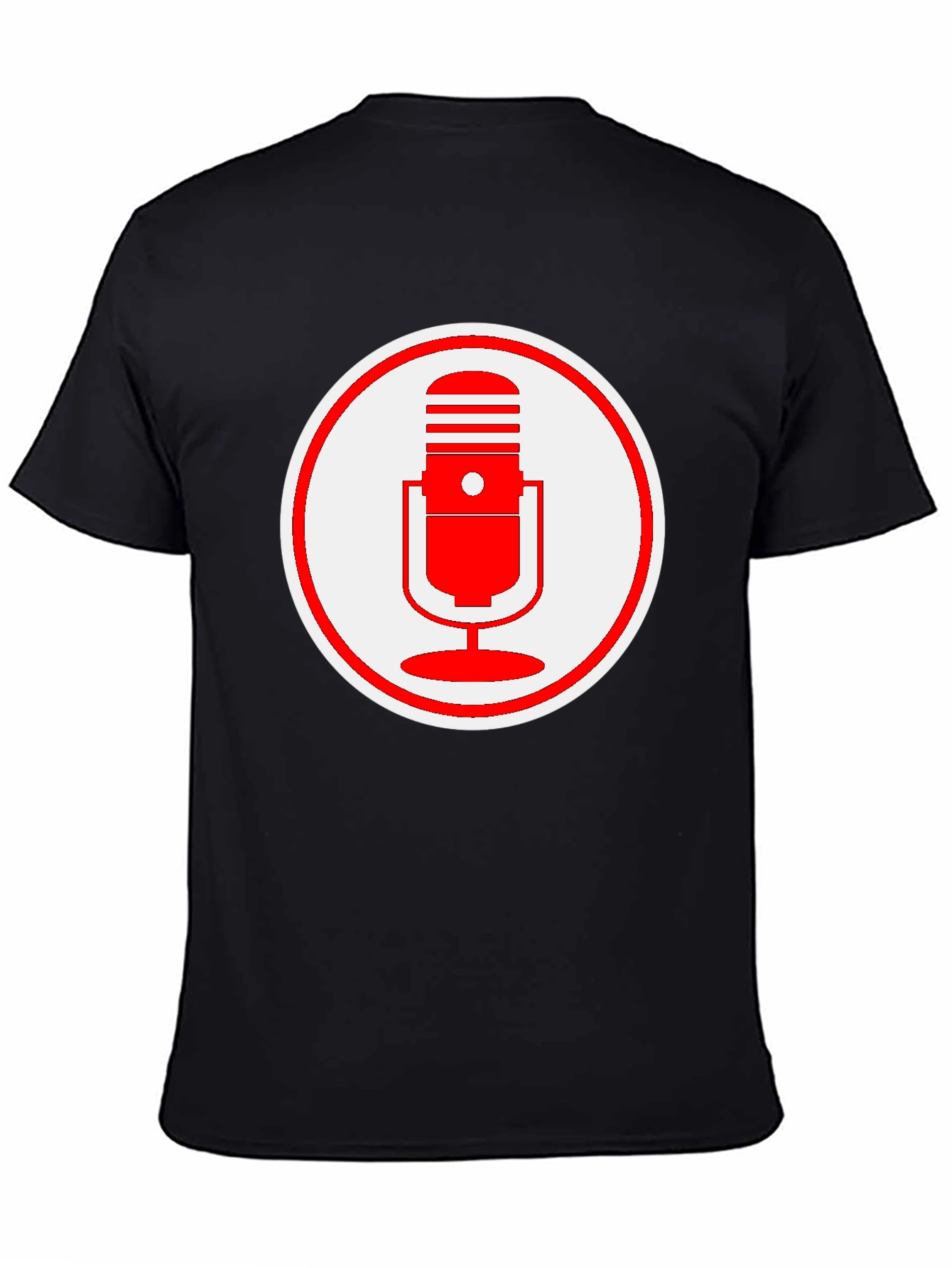 Retro Red Microphone Graphic T-Shirt