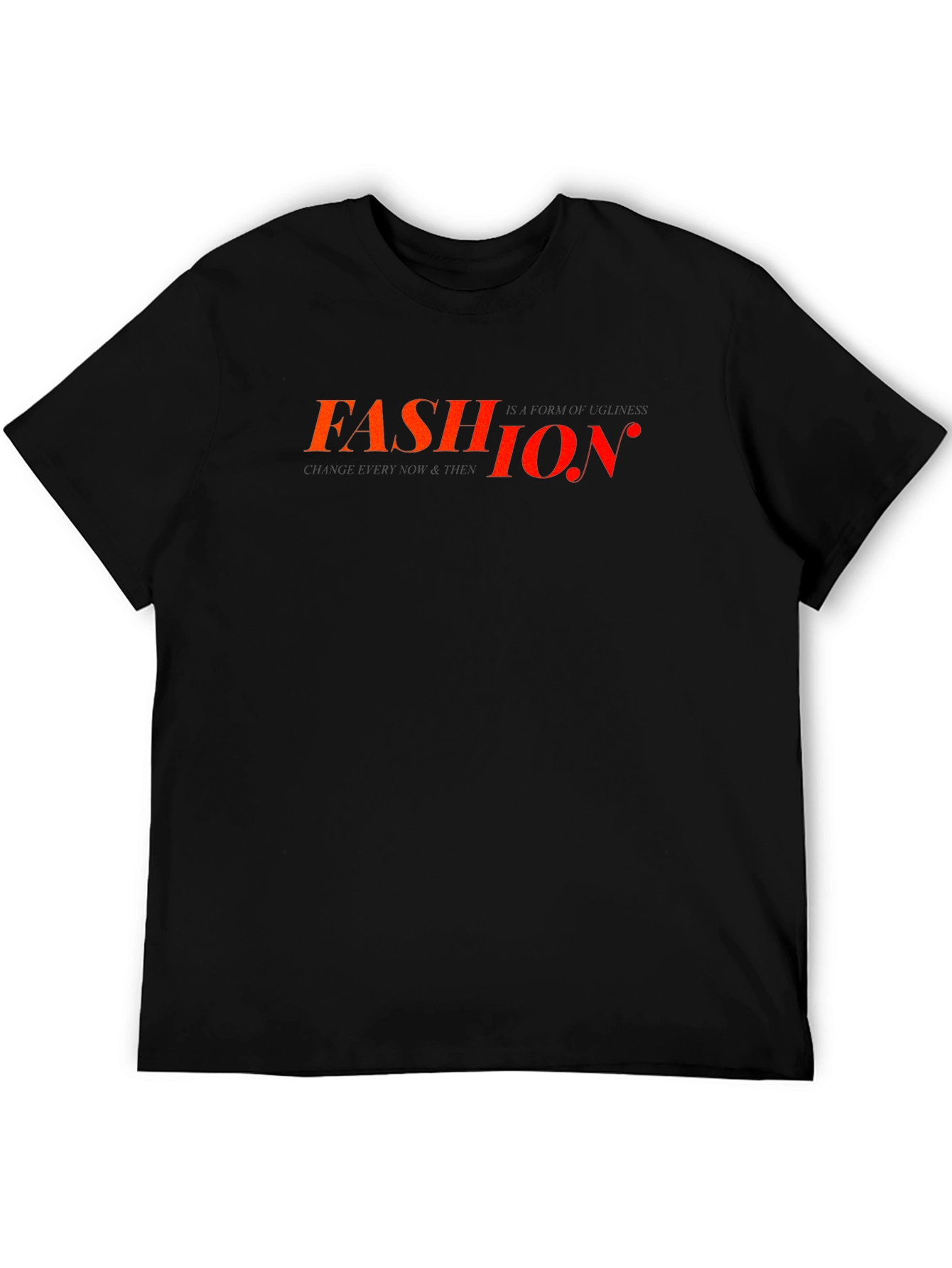 Fashion Graphic Tee - Stylish Black Cotton T-Shirt