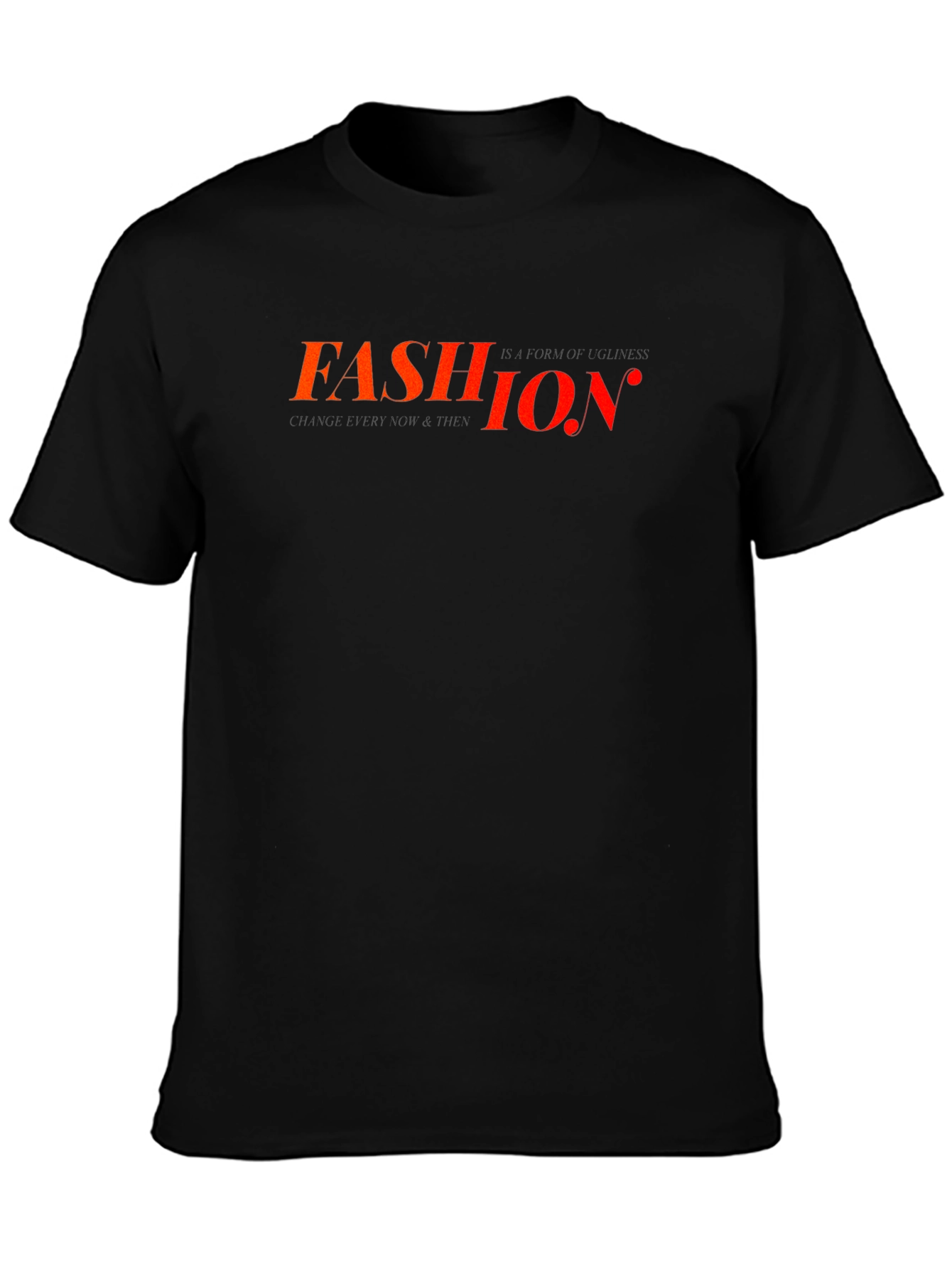 Fashion Graphic Tee - Stylish Black Cotton T-Shirt