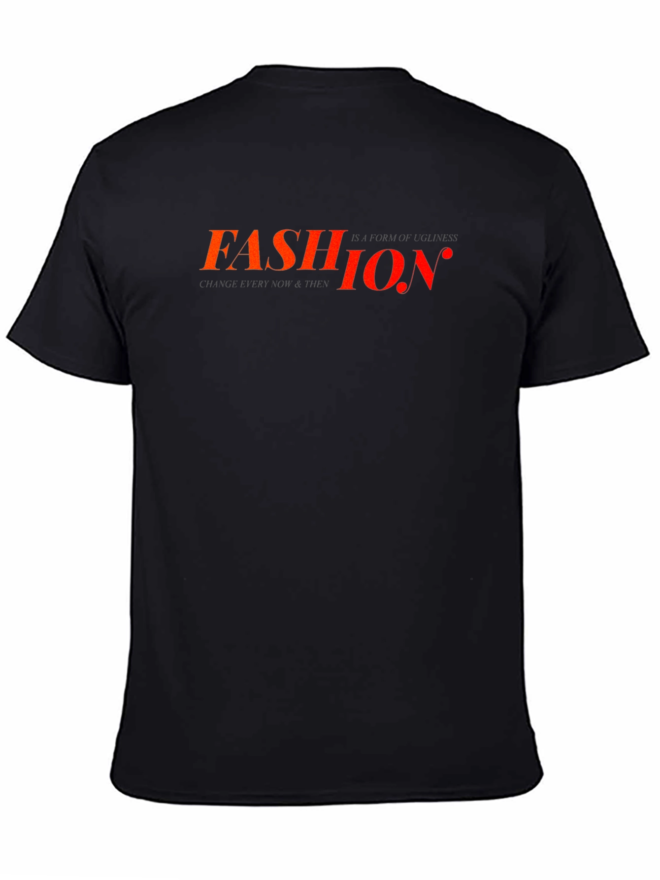 Fashion Graphic Tee - Stylish Black Cotton T-Shirt