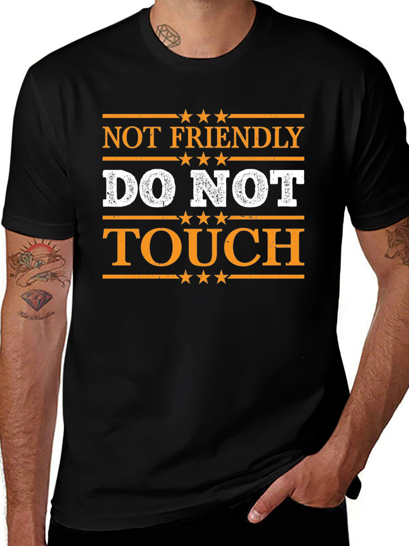 Not Friendly Do Not Touch Graphic T-Shirt