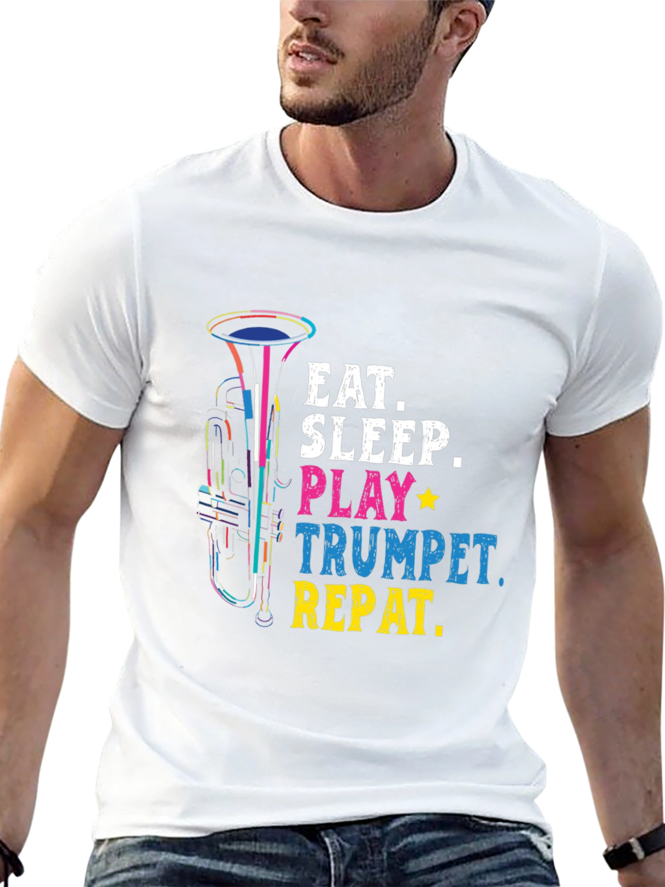 Eat Sleep Play Trumpet Repeat T-Shirt Music Lover Gift