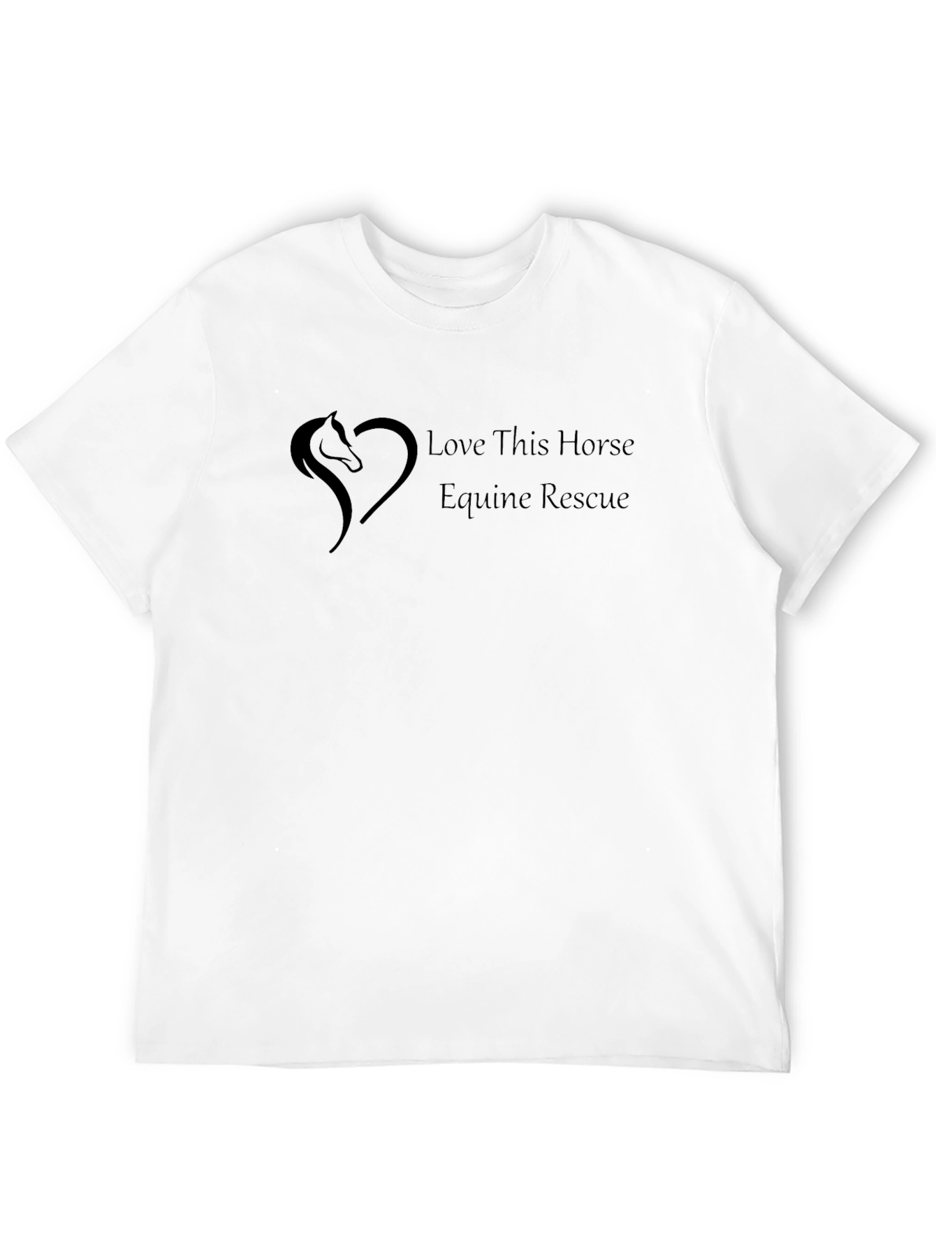 Love This Horse Equine Rescue Black T-Shirt