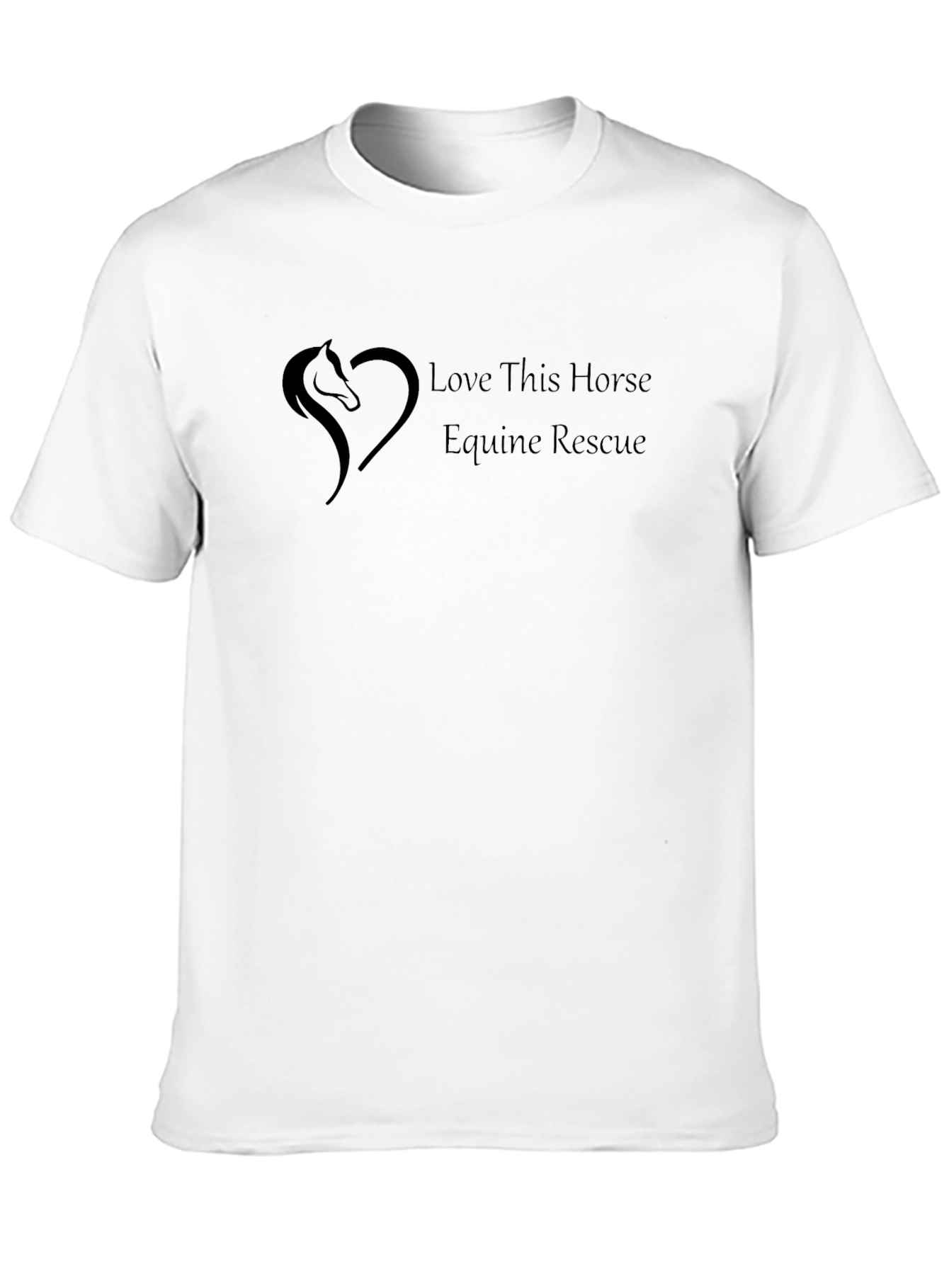 Love This Horse Equine Rescue Black T-Shirt