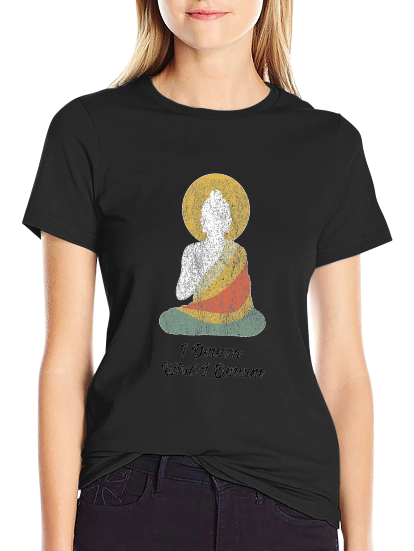 I Ommm What I Ommm Buddha Graphic T-Shirt